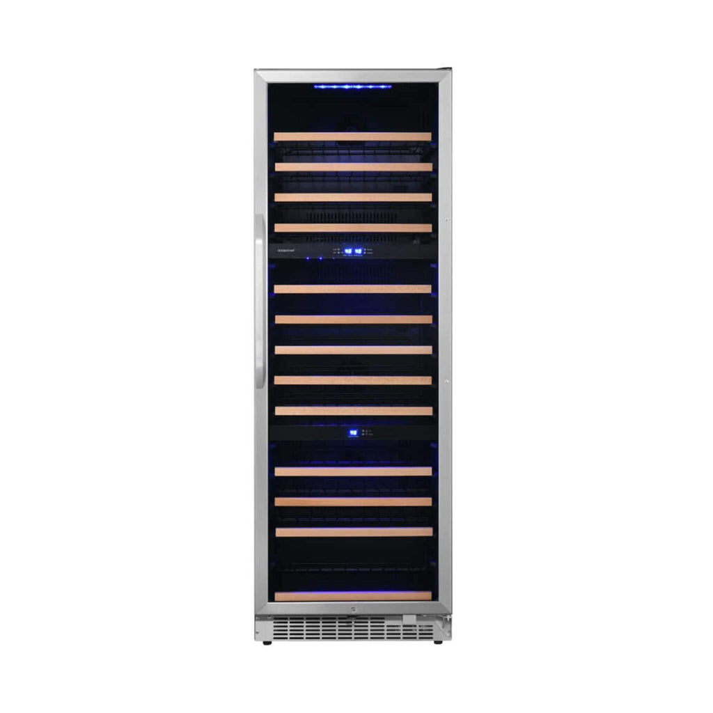 Edgestar 24-Inch Wide 131 Bottle Capacity Built-In Triple Zone Wine Cooler (SAK65891)