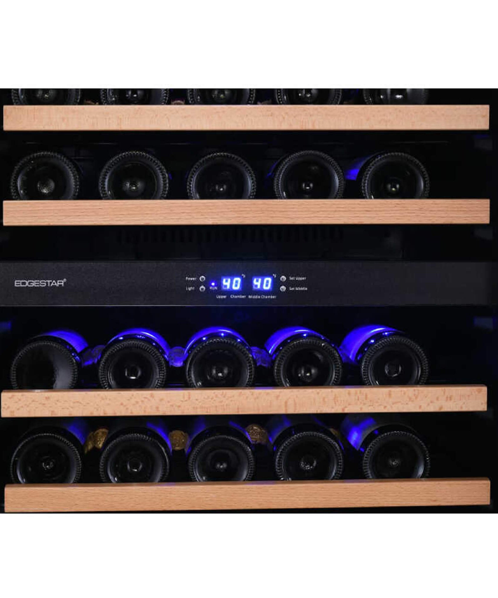Edgestar 24-Inch Wide 131 Bottle Capacity Built-In Triple Zone Wine Cooler (SAK65891)