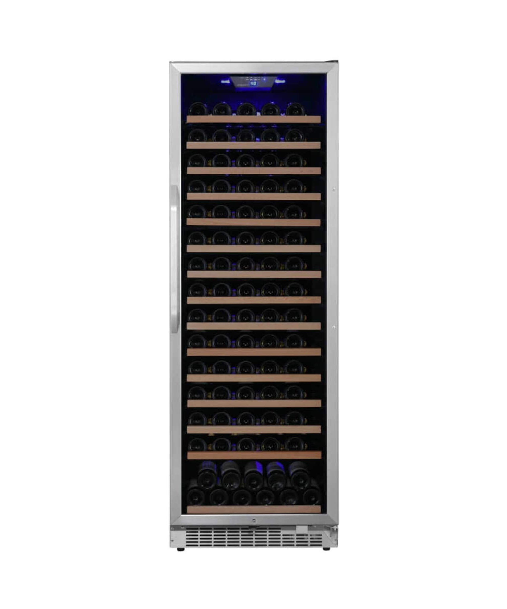 Edgestar 24-Inch Wide 151 Bottle Capacity Freestanding Single Zone Wine Cooler With Even Cooling Technology (SAK30756)