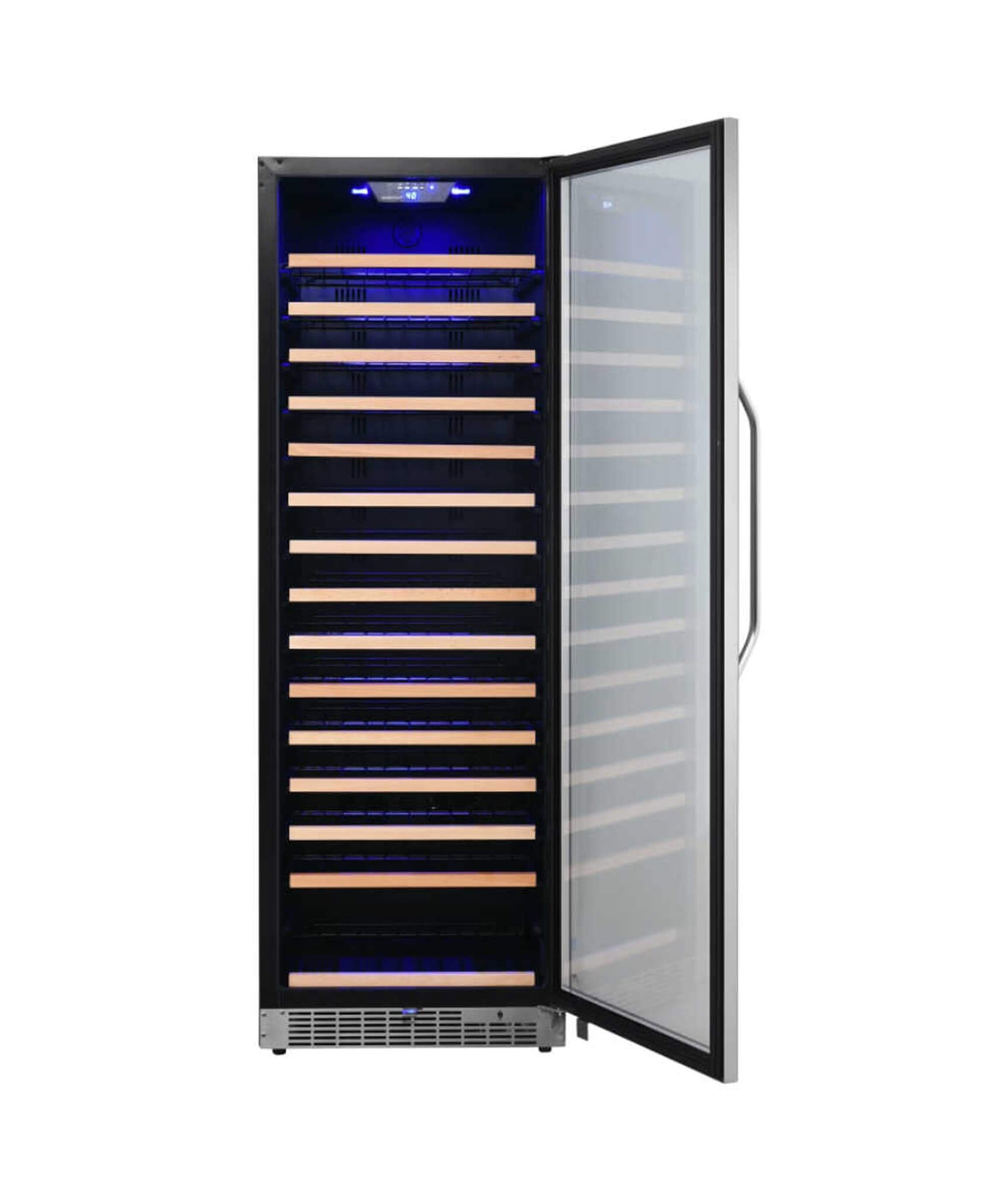 Edgestar 24-Inch Wide 151 Bottle Capacity Freestanding Single Zone Wine Cooler With Even Cooling Technology (SAK30756)