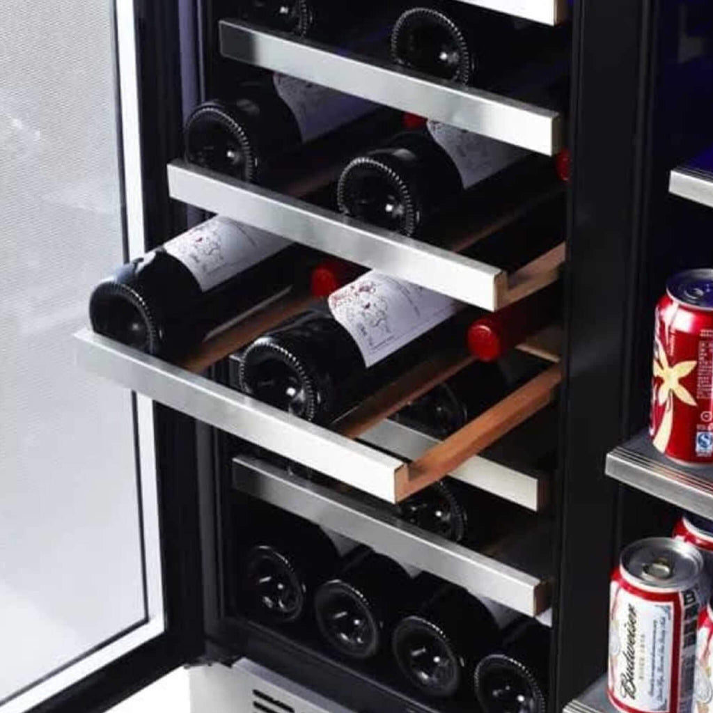 Edgestar 30-Inch Wide 28 Bottle Built In Dual Zone Beverage Center With 86 Can Capacity (SAK35972)