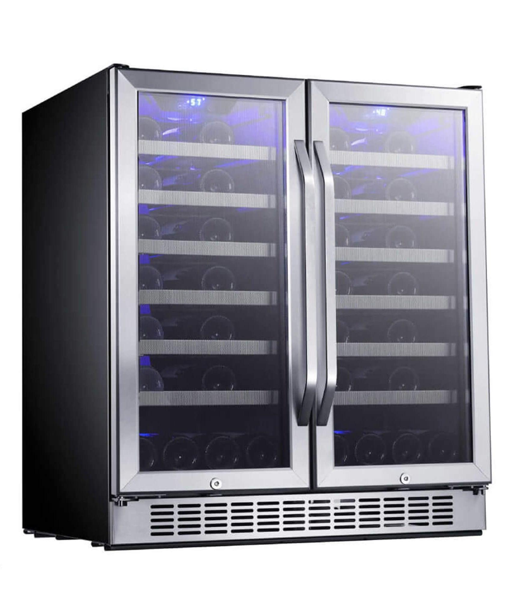 Edgestar 30-Inch Wide 56 Bottle Capacity Built-In French Door Wine Cooler With Door Locks [CWR5631FD] (SAK56381)