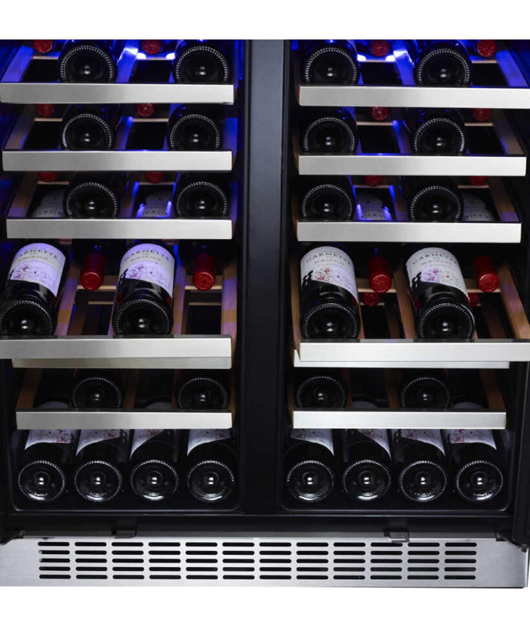 Edgestar 30-Inch Wide 56 Bottle Capacity Built-In French Door Wine Cooler With Door Locks [CWR5631FD] (SAK56381)