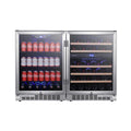 Edgestar 48-Inch Built-In Side-by-Side Wine & Beverage Center With 142 Can And 46 Bottle Capacity (SAK82552)