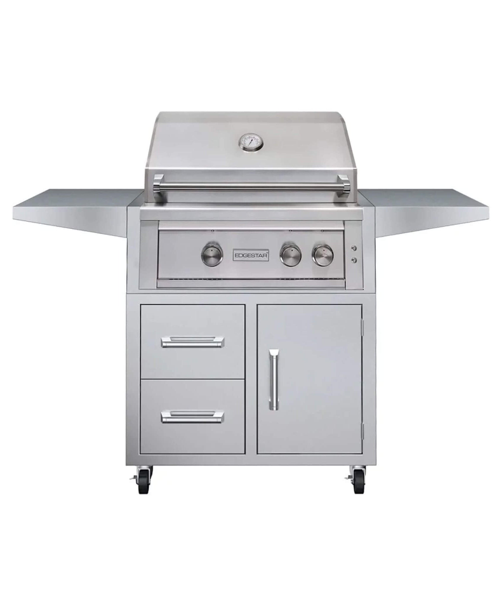 Edgestar 60K BTU 30-Inch Freestanding LED Lighting Grill And Cart With Rotisserie (SAK63985)
