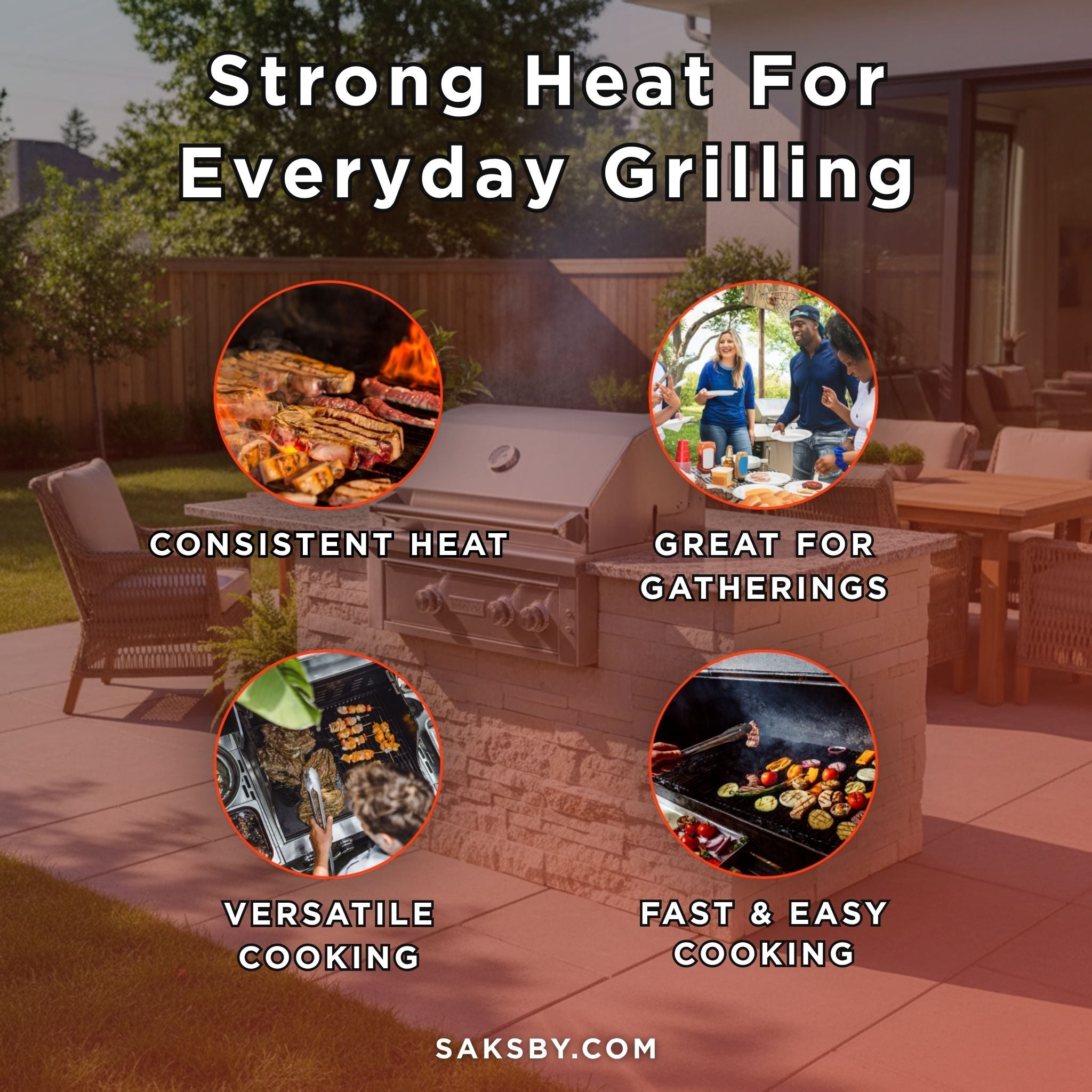 Edgestar 60K BTU 30-Inch Outdoor Built-In Grill With Rotisserie And LED Lighting (SAK52871)