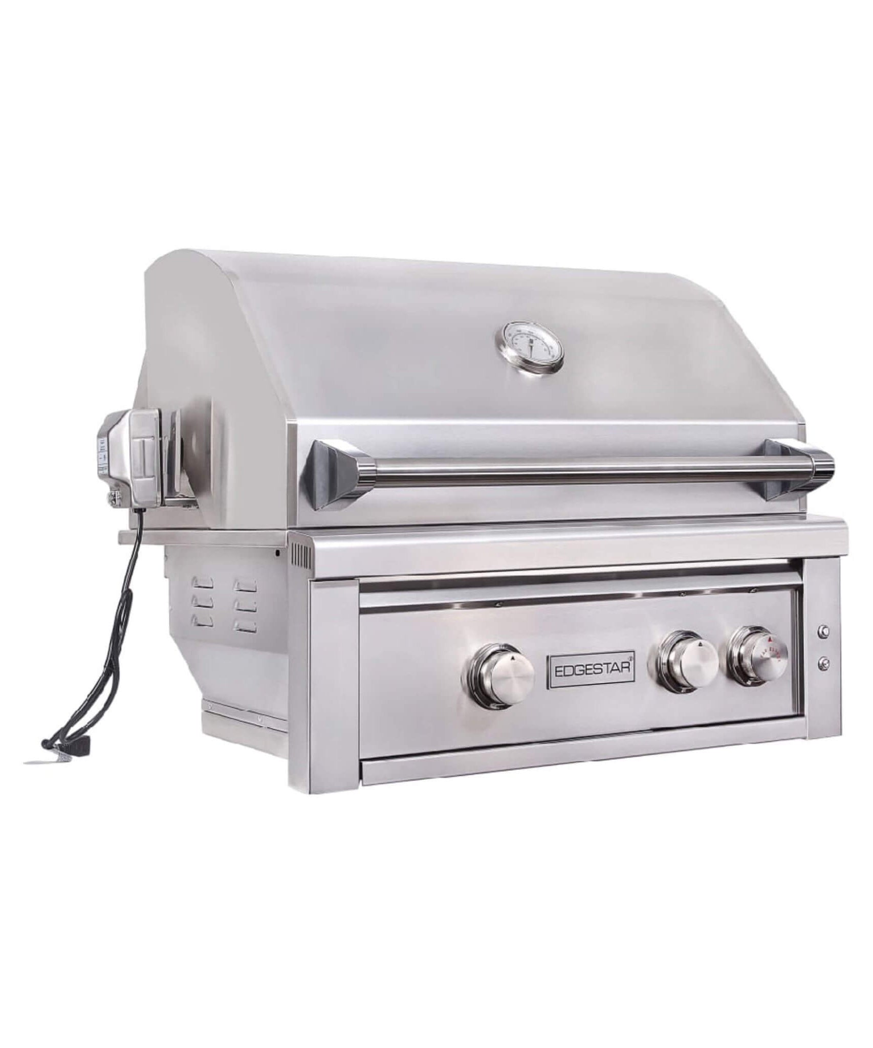 Edgestar 60K BTU 30-Inch Freestanding LED Lighting Grill And Cart With Rotisserie (SAK63985)