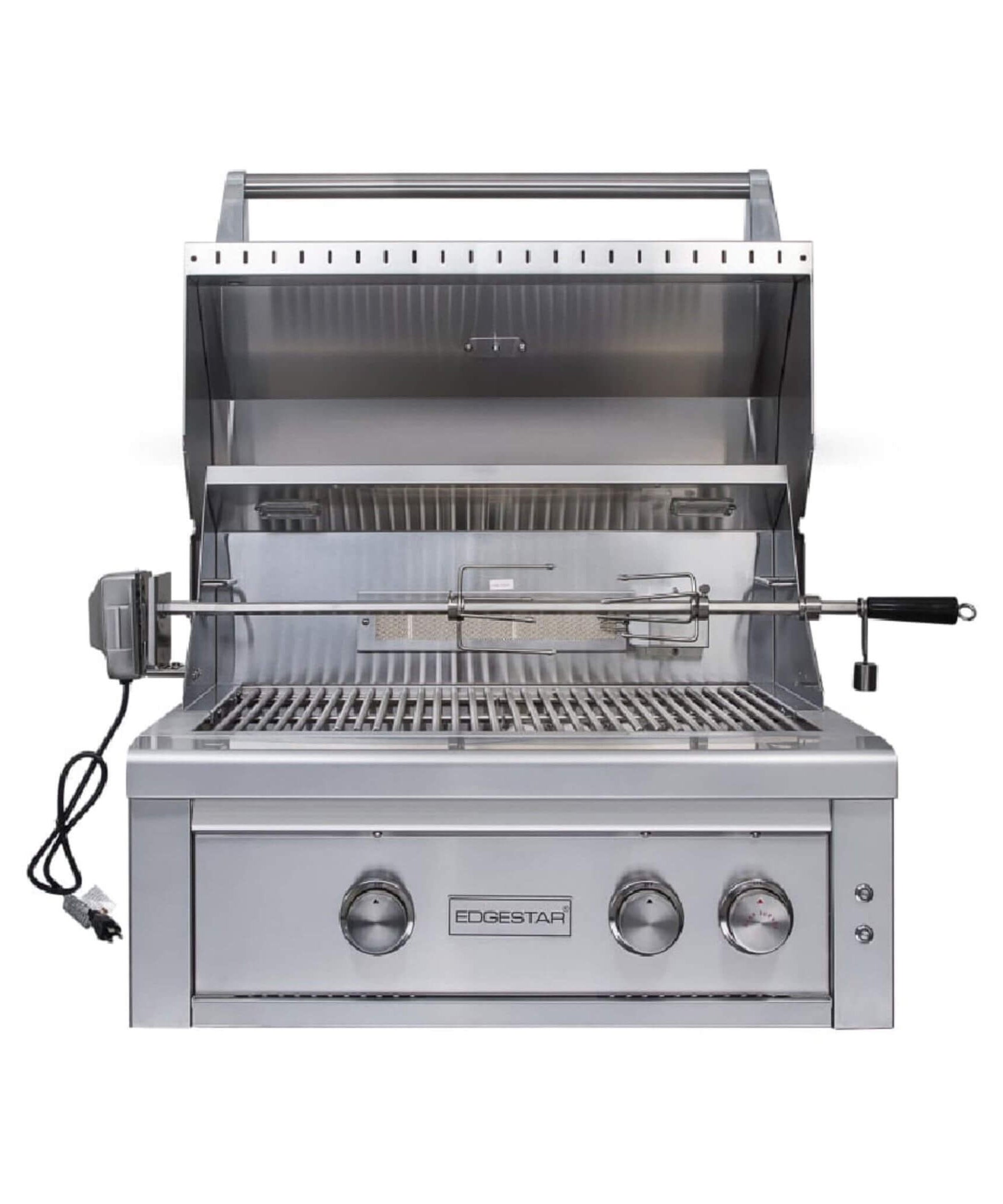 Edgestar 60K BTU 30-Inch Freestanding LED Lighting Grill And Cart With Rotisserie (SAK63985)