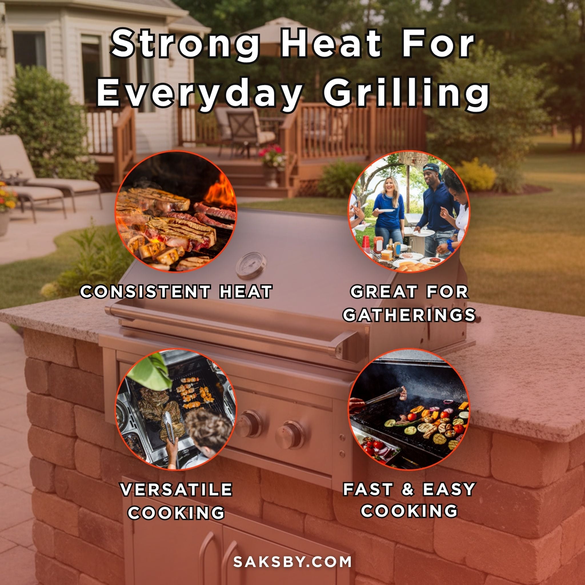 Edgestar 89K BTU 36-Inch Built-In Grill With Rotisserie And LED Lighting (SAK49230)