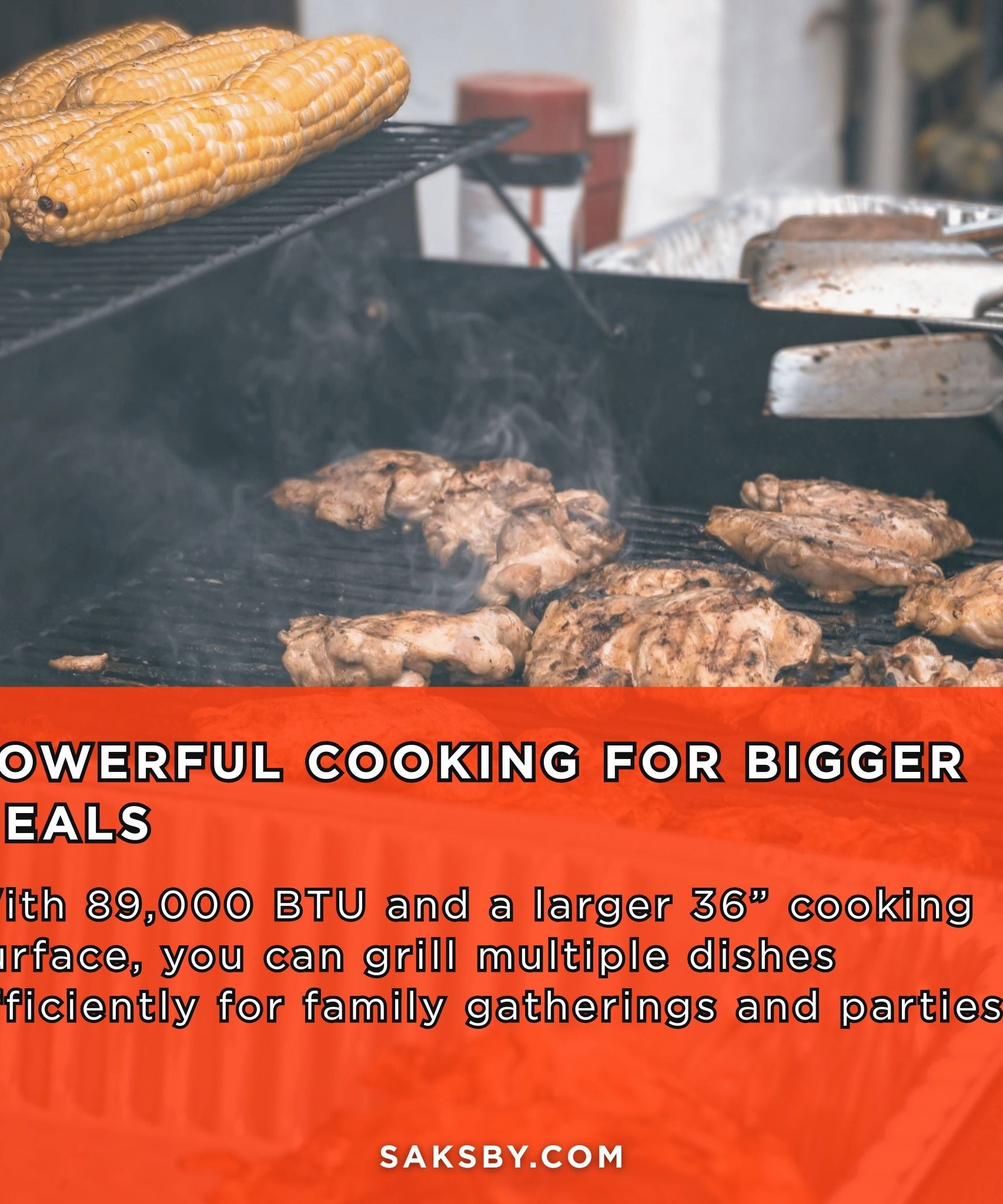 Edgestar 89K BTU 36-Inch Built-In Grill With Rotisserie And LED Lighting (SAK49230)