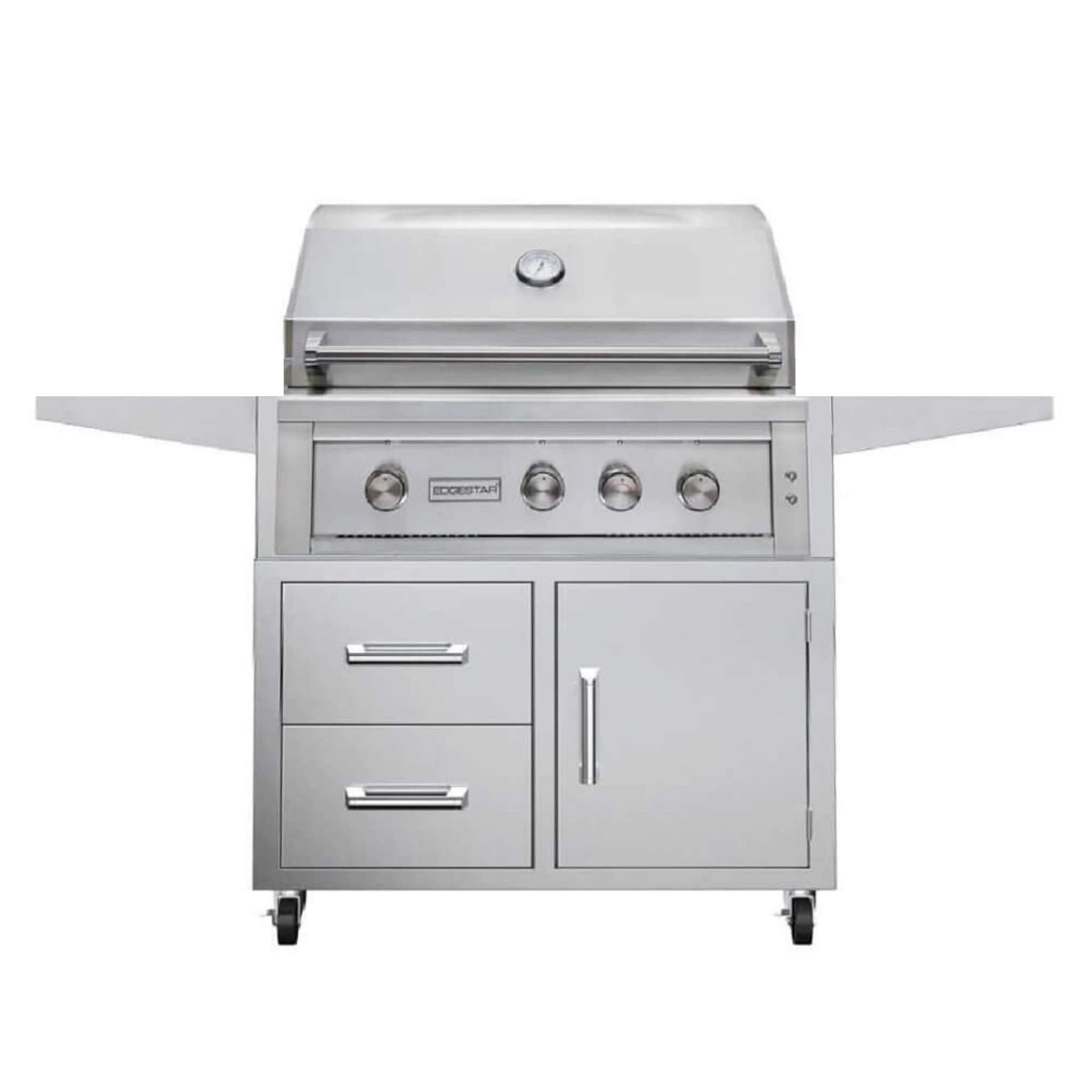Edgestar 89K BTU 36-Inch Freestanding LED Lighting Grill And Cart With Rotisserie (SAK85914)