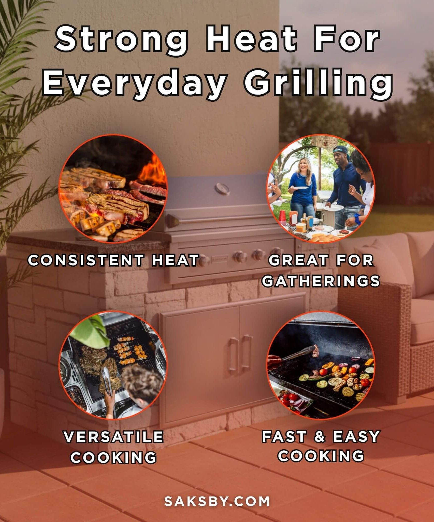 Edgestar 89K BTU 42-Inch Built-In Grill With Insulated Jacket And Double Access Doors Insulated Jacket (SAK94627)