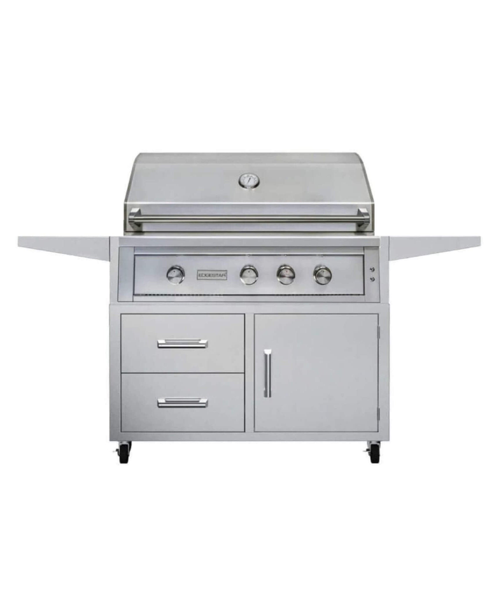 Edgestar 89K BTU 42-Inch Freestanding Grill And Cart With Rotisserie And Lighted Knobs [GRL420FS] (SAK56935)