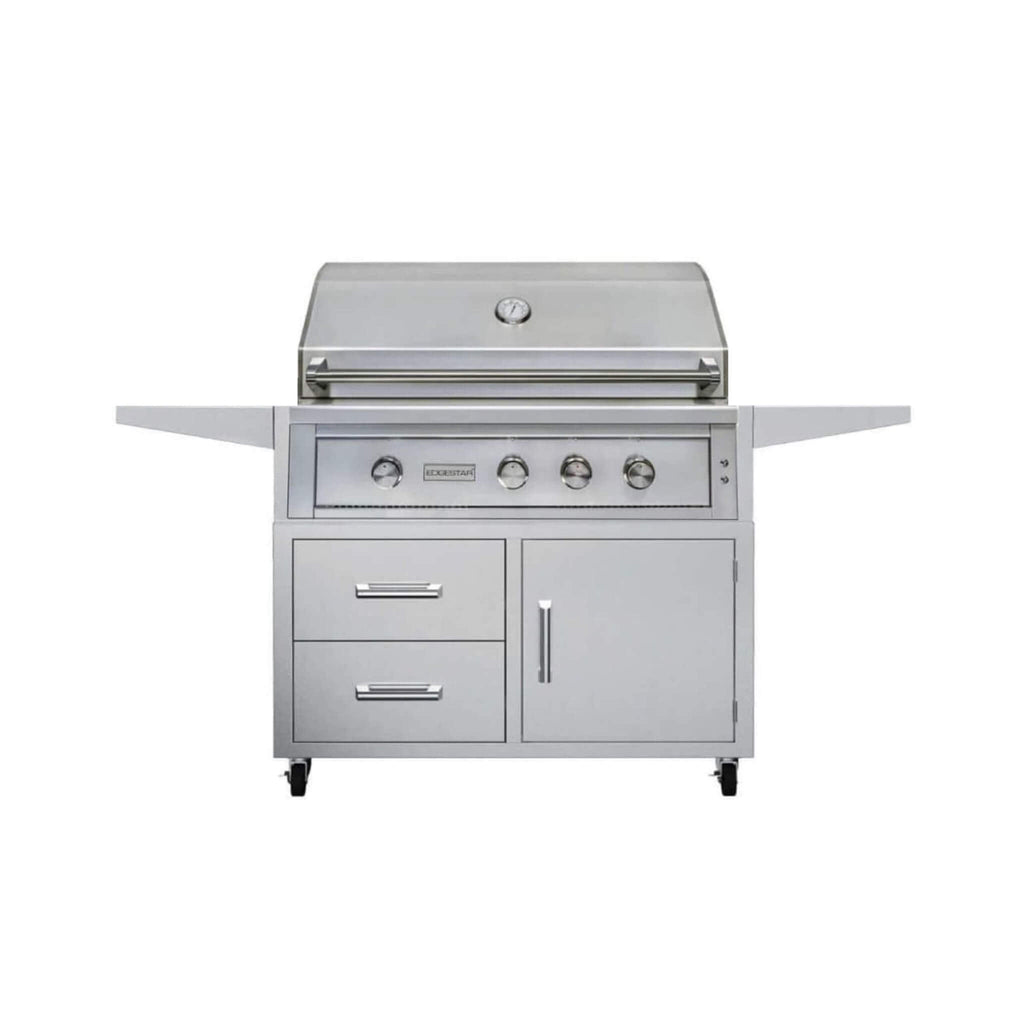 Edgestar 89K BTU 42-Inch Freestanding Grill And Cart With Rotisserie And Lighted Knobs [GRL420FS] (SAK56935)