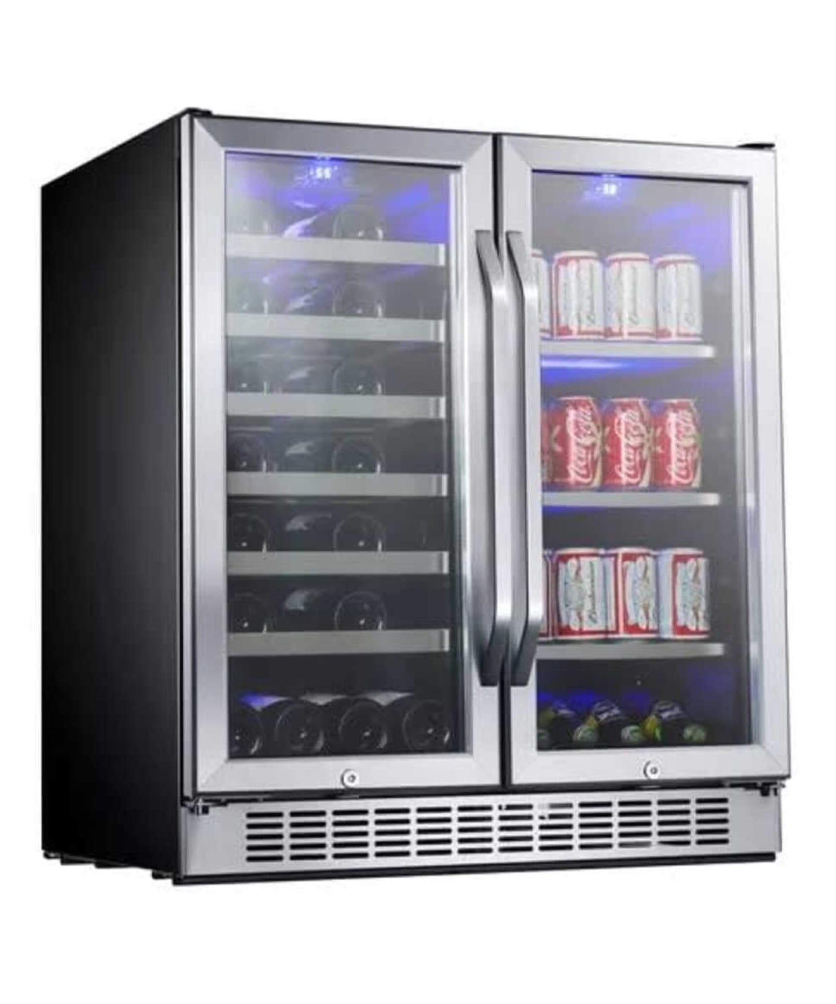 Edgestar 30-Inch Wide 28 Bottle Built In Dual Zone Beverage Center With 86 Can Capacity (SAK35972)