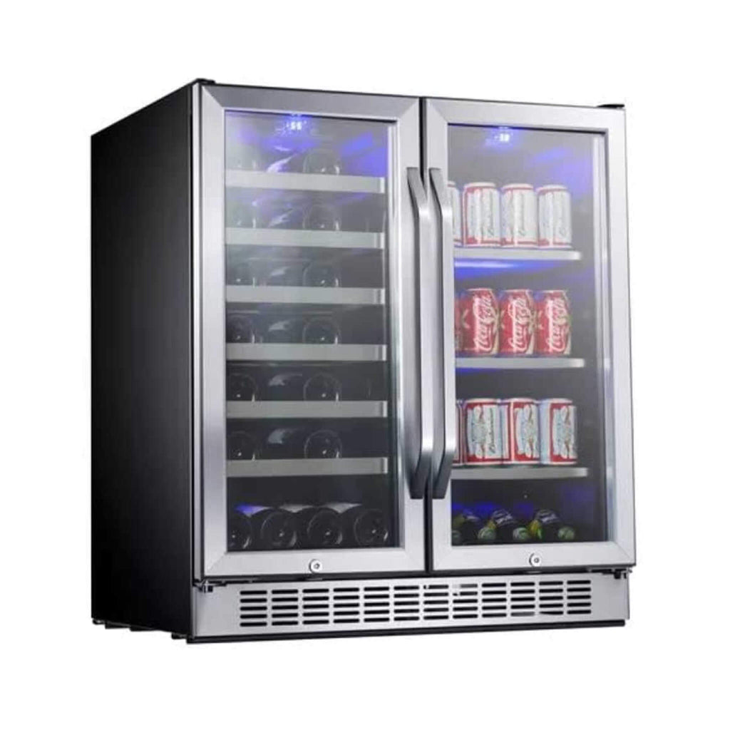 Edgestar 30-Inch Wide 28 Bottle Built In Dual Zone Beverage Center With 86 Can Capacity (SAK35972)