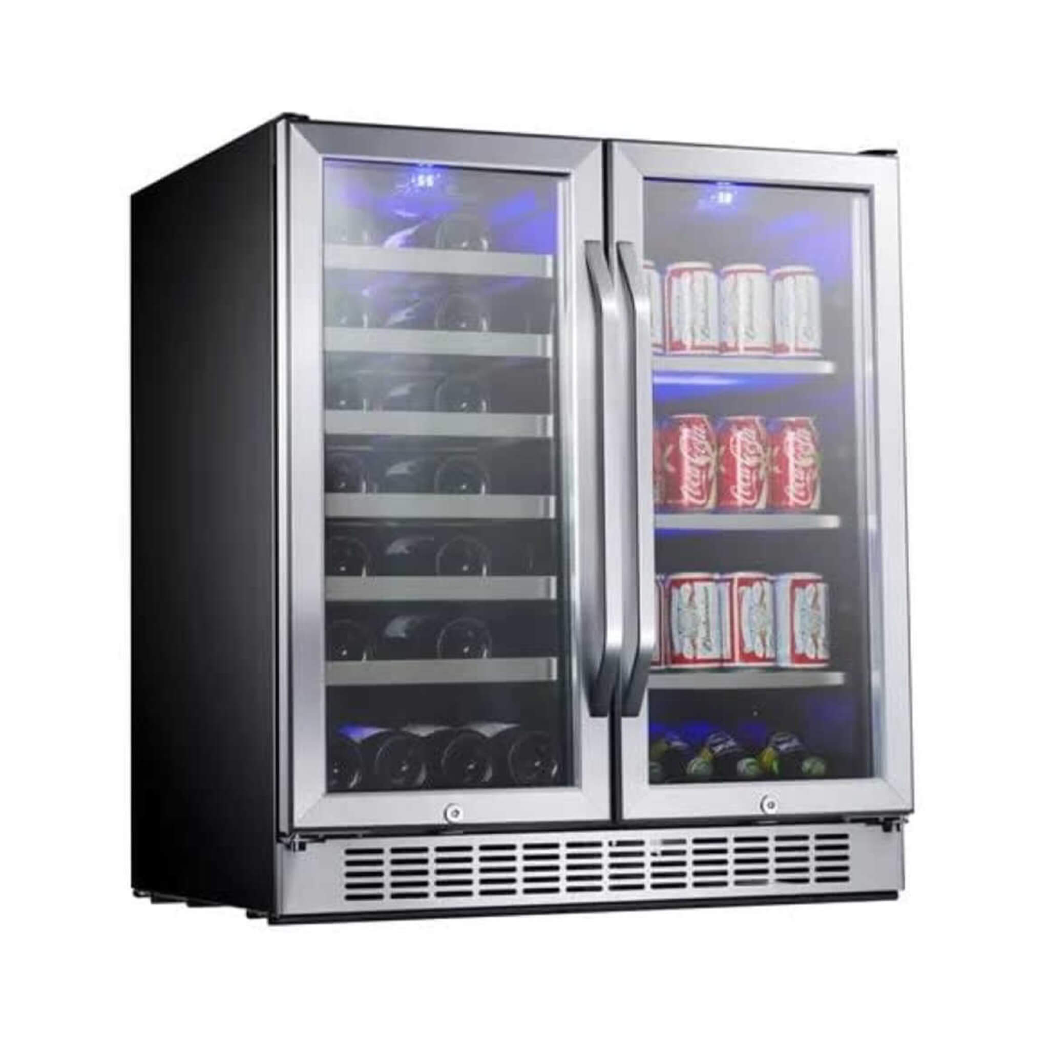 Edgestar 30-Inch Wide 28 Bottle Built In Dual Zone Beverage Center With 86 Can Capacity (SAK35972)