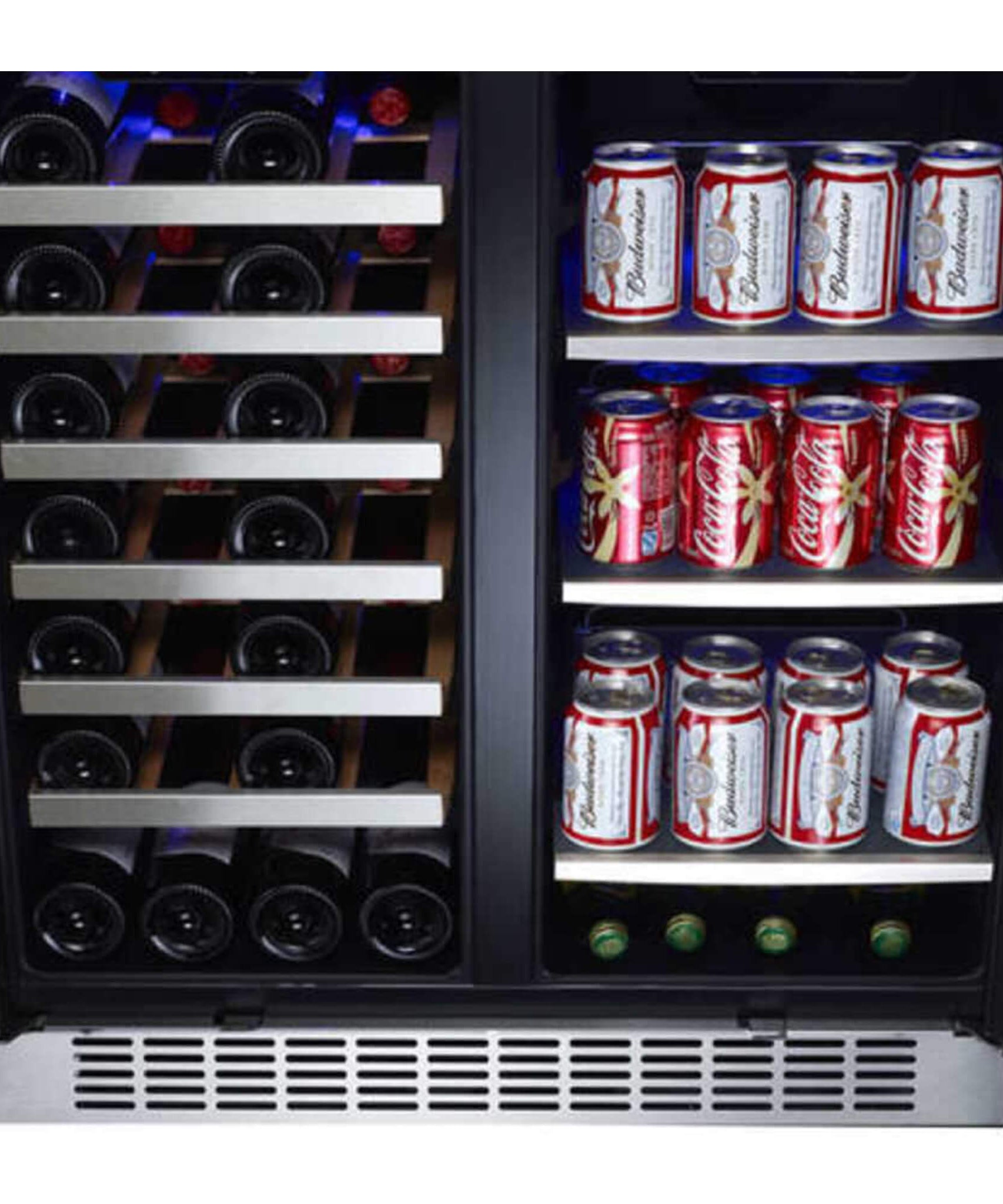 Edgestar 30-Inch Wide 28 Bottle Built In Dual Zone Beverage Center With 86 Can Capacity (SAK35972)