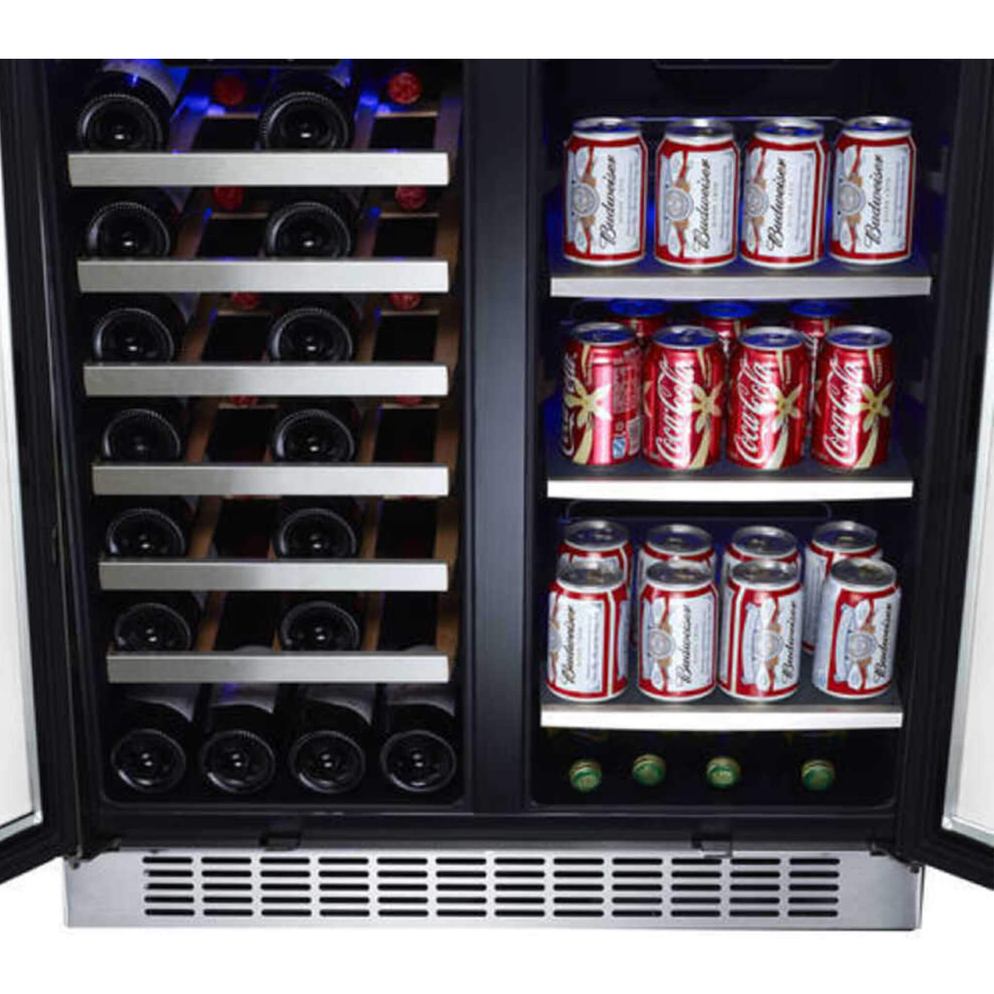 Edgestar 30-Inch Wide 28 Bottle Built In Dual Zone Beverage Center With 86 Can Capacity (SAK35972)