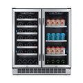 Edgestar 30-Inch Wide 28 Bottle Built In Dual Zone Beverage Center With 86 Can Capacity (SAK35972)