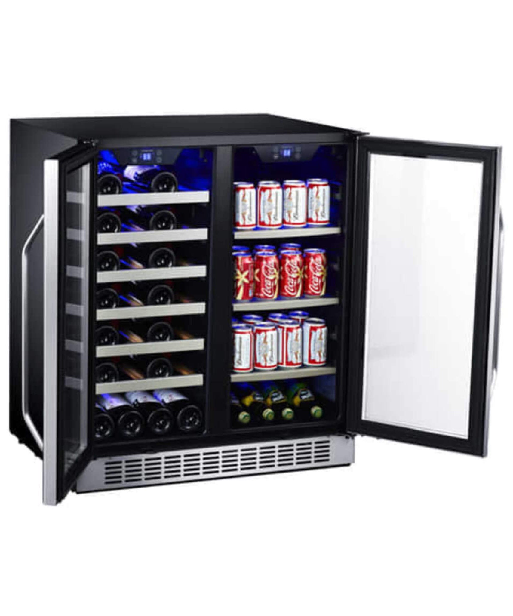Edgestar 30-Inch Wide 28 Bottle Built In Dual Zone Beverage Center With 86 Can Capacity (SAK35972)