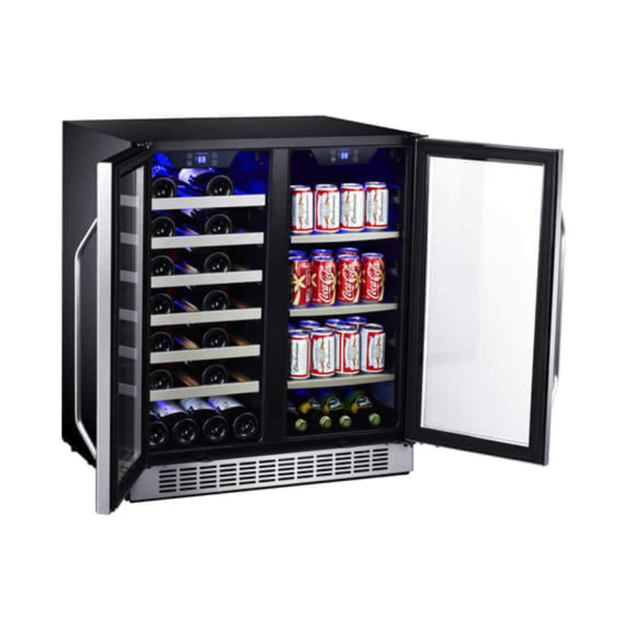 Edgestar 30-Inch Wide 28 Bottle Built In Dual Zone Beverage Center With 86 Can Capacity (SAK35972)