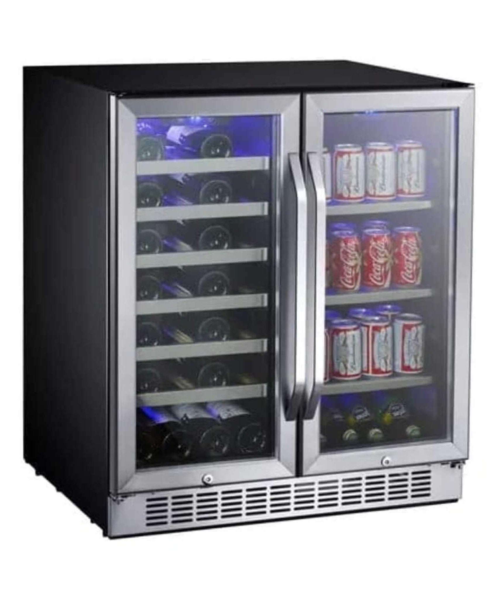 Edgestar 30-Inch Wide 28 Bottle Built In Dual Zone Beverage Center With 86 Can Capacity (SAK35972)
