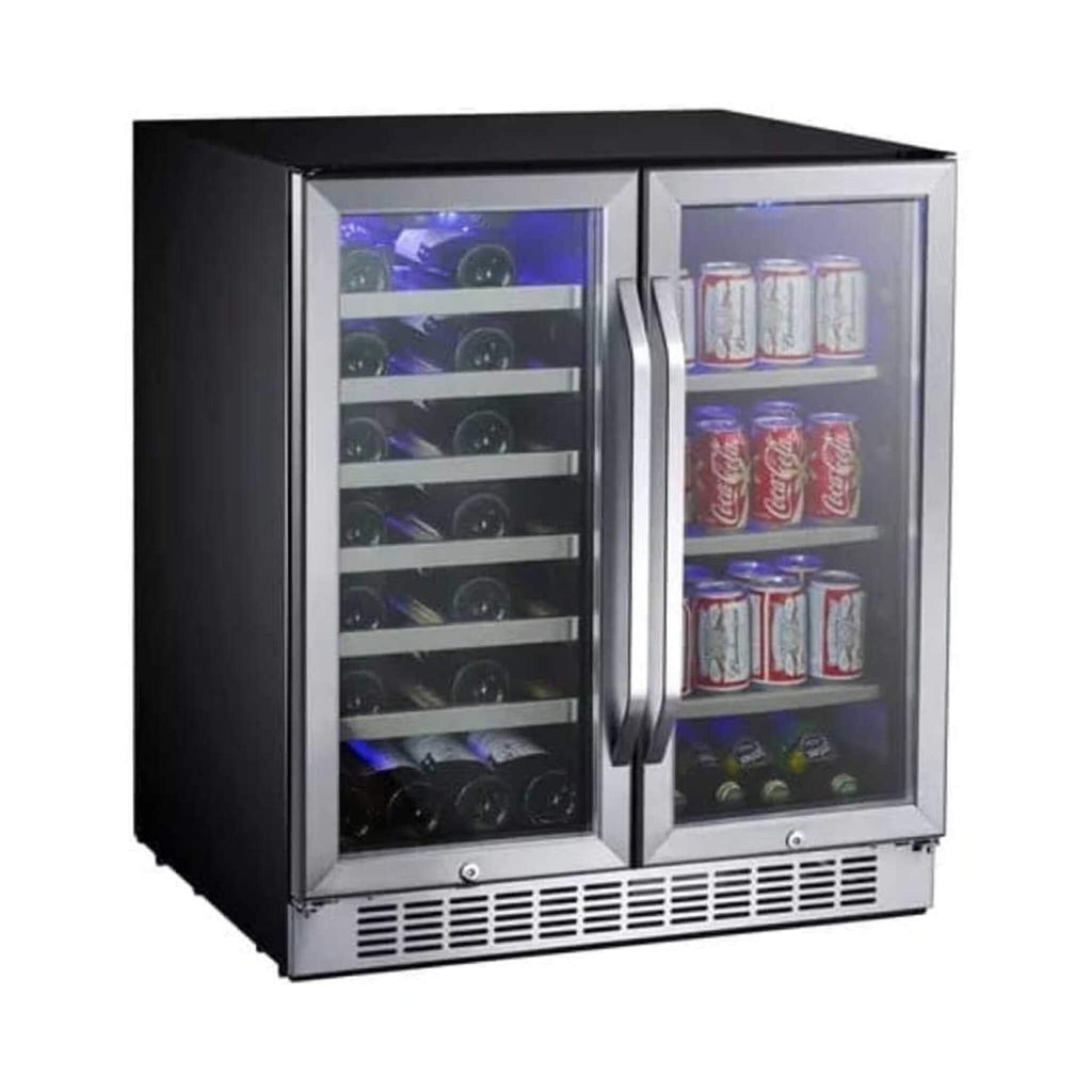 Edgestar 30-Inch Wide 28 Bottle Built In Dual Zone Beverage Center With 86 Can Capacity (SAK35972)