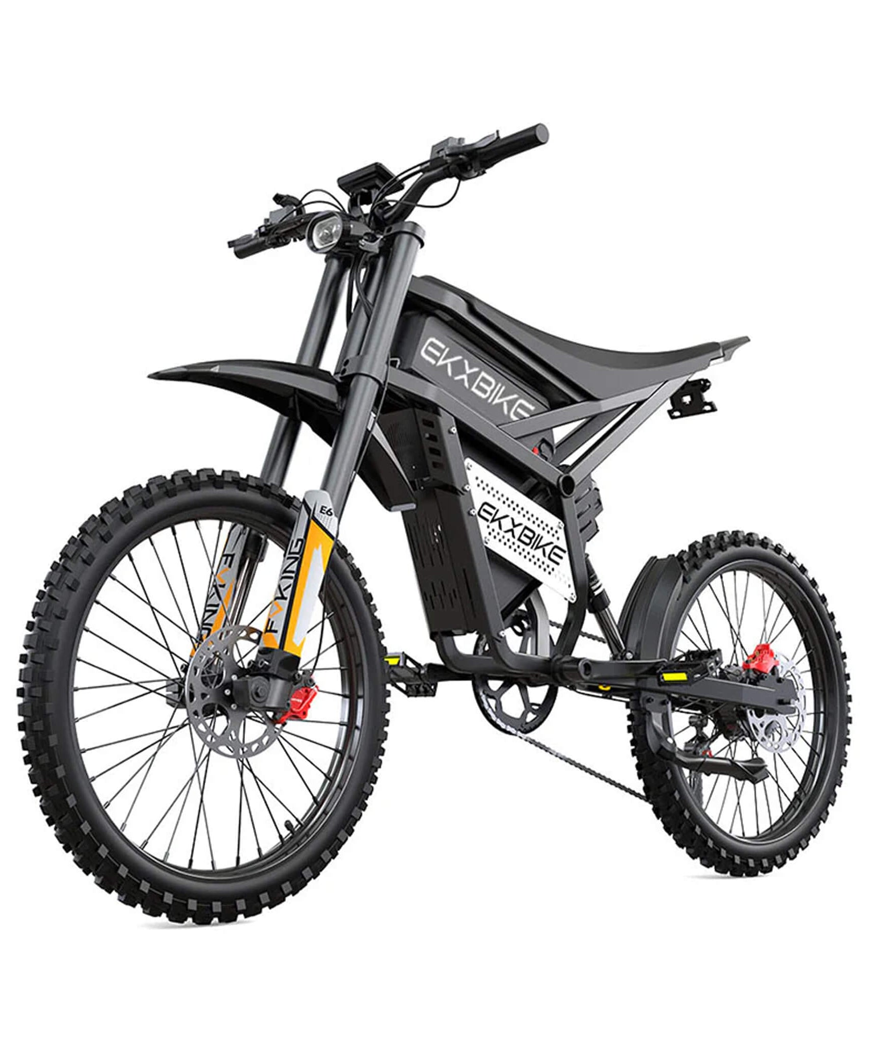 EKX E6 3000W 52V/40AH Premium Electric Carbon Steel Off-Road Mountain Dirt Bike (SAK18315)