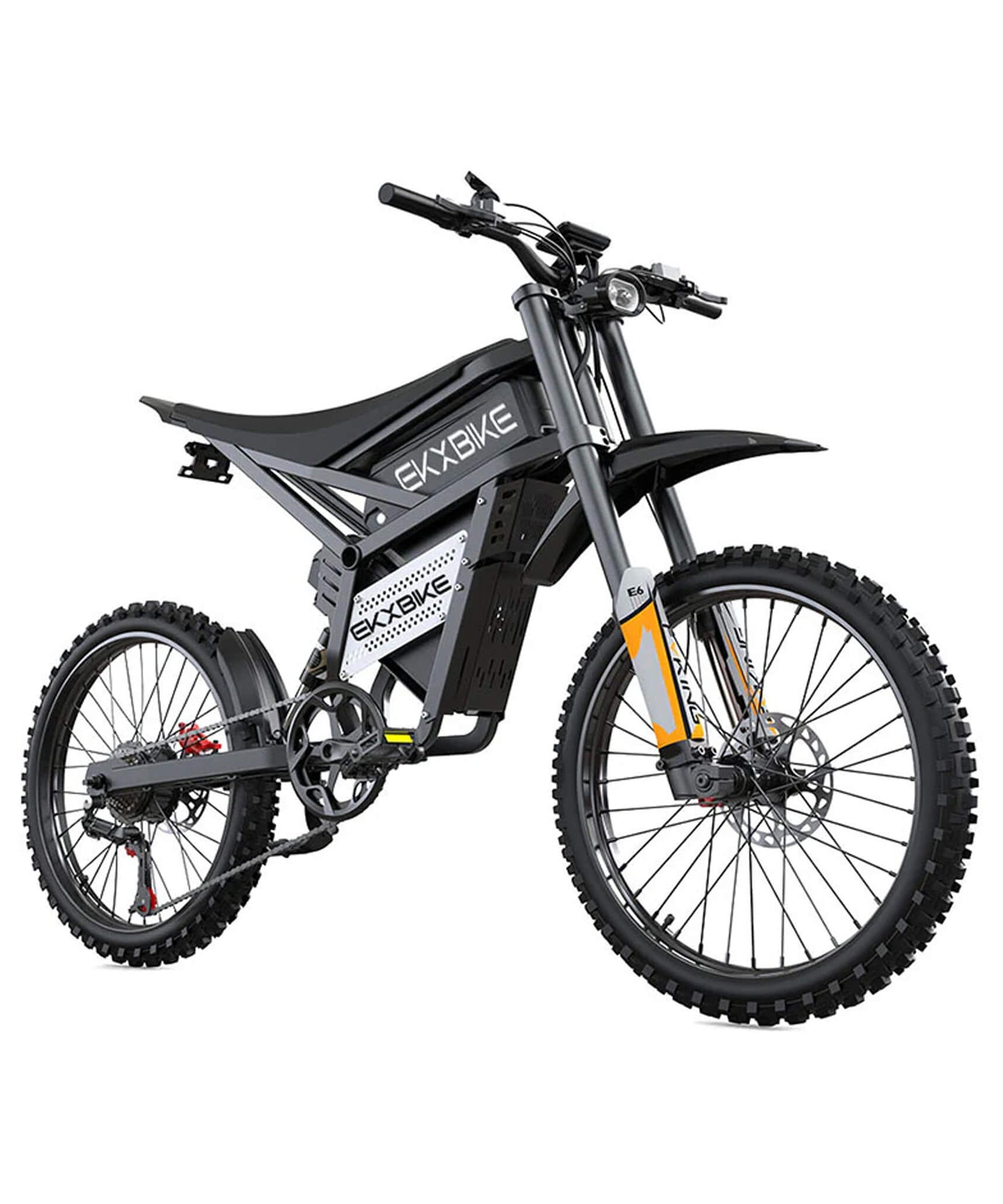 EKX E6 3000W 52V/40AH Premium Electric Carbon Steel Off-Road Mountain Dirt Bike (SAK18315)