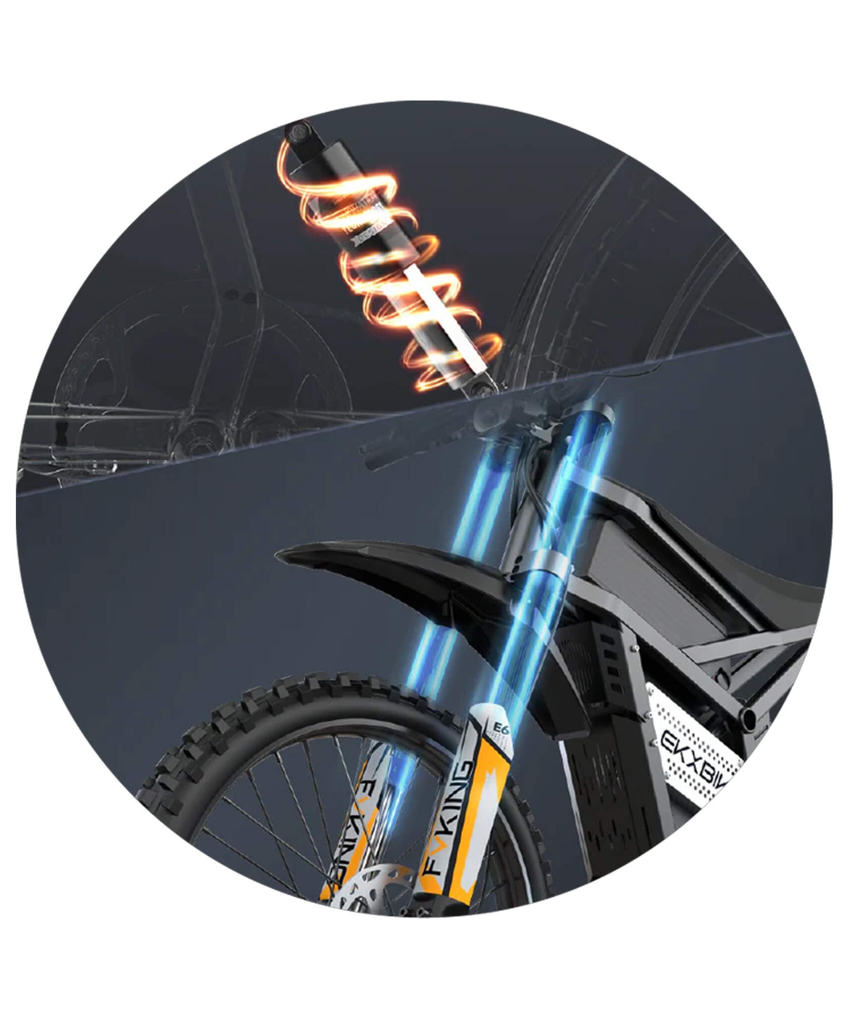 EKX E6 3000W 52V/40AH Premium Electric Carbon Steel Off-Road Mountain Dirt Bike (SAK18315)