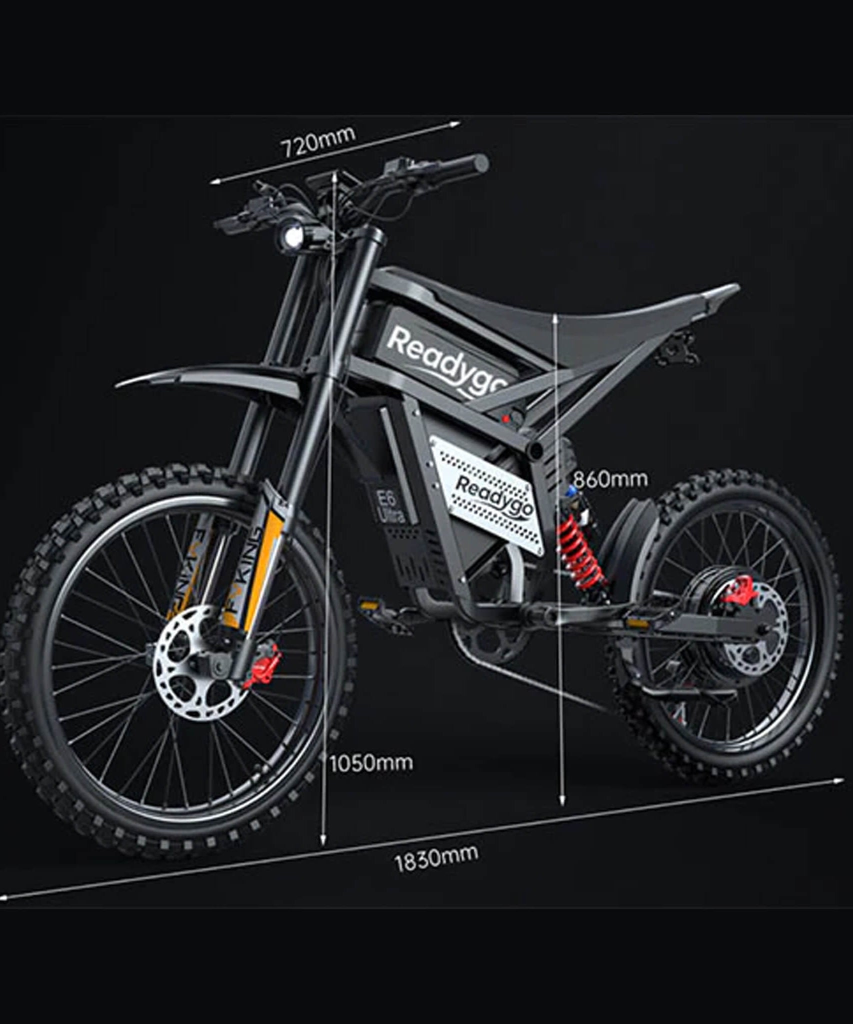 EKX E6 Ultra 3000W 60V/30AH Premium Electric High-Strength Steel Pipe Off-Road Mountain Dirt Bike (SAK26319)
