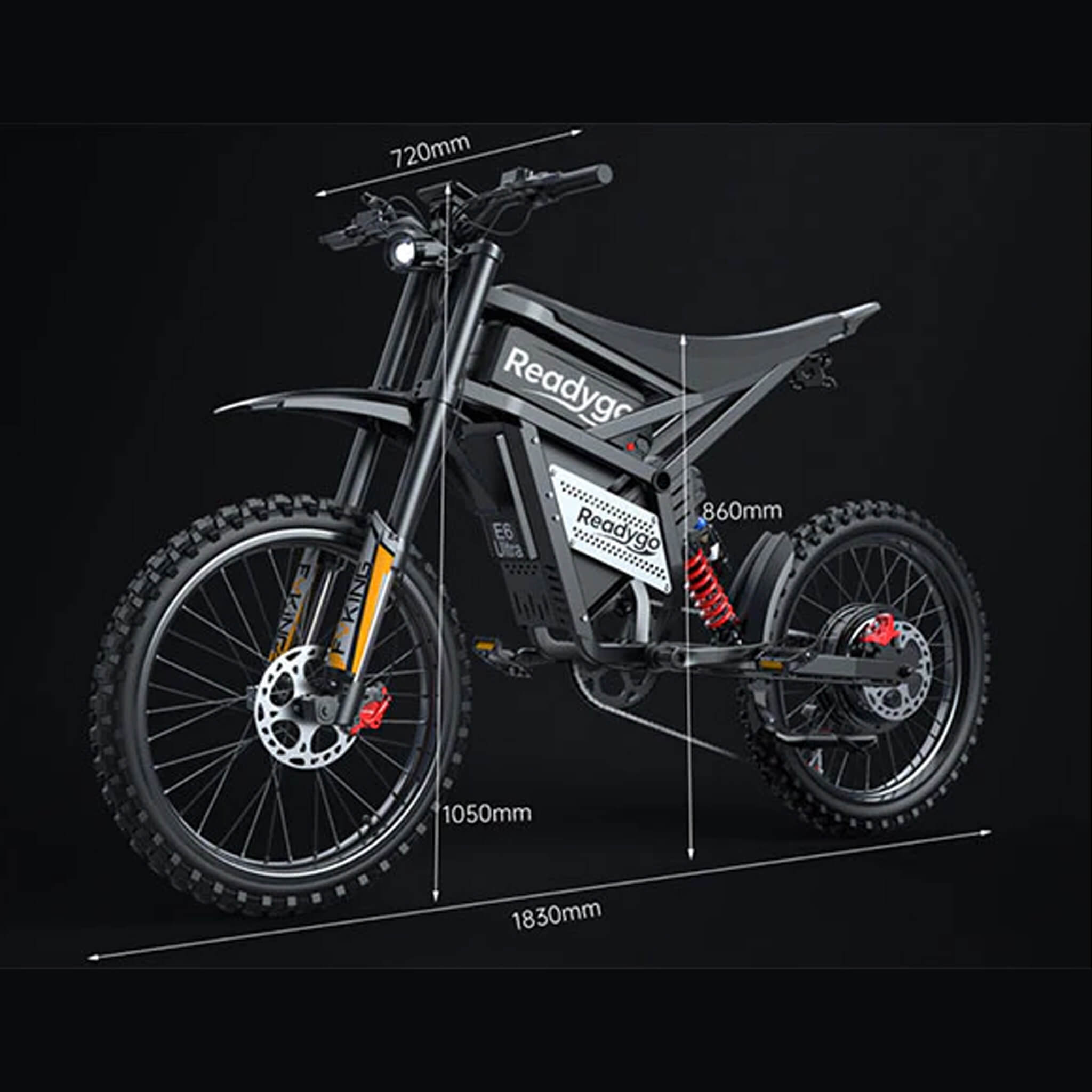 EKX E6 Ultra 3000W 60V/30AH Premium Electric High-Strength Steel Pipe Off-Road Mountain Dirt Bike (SAK26319)
