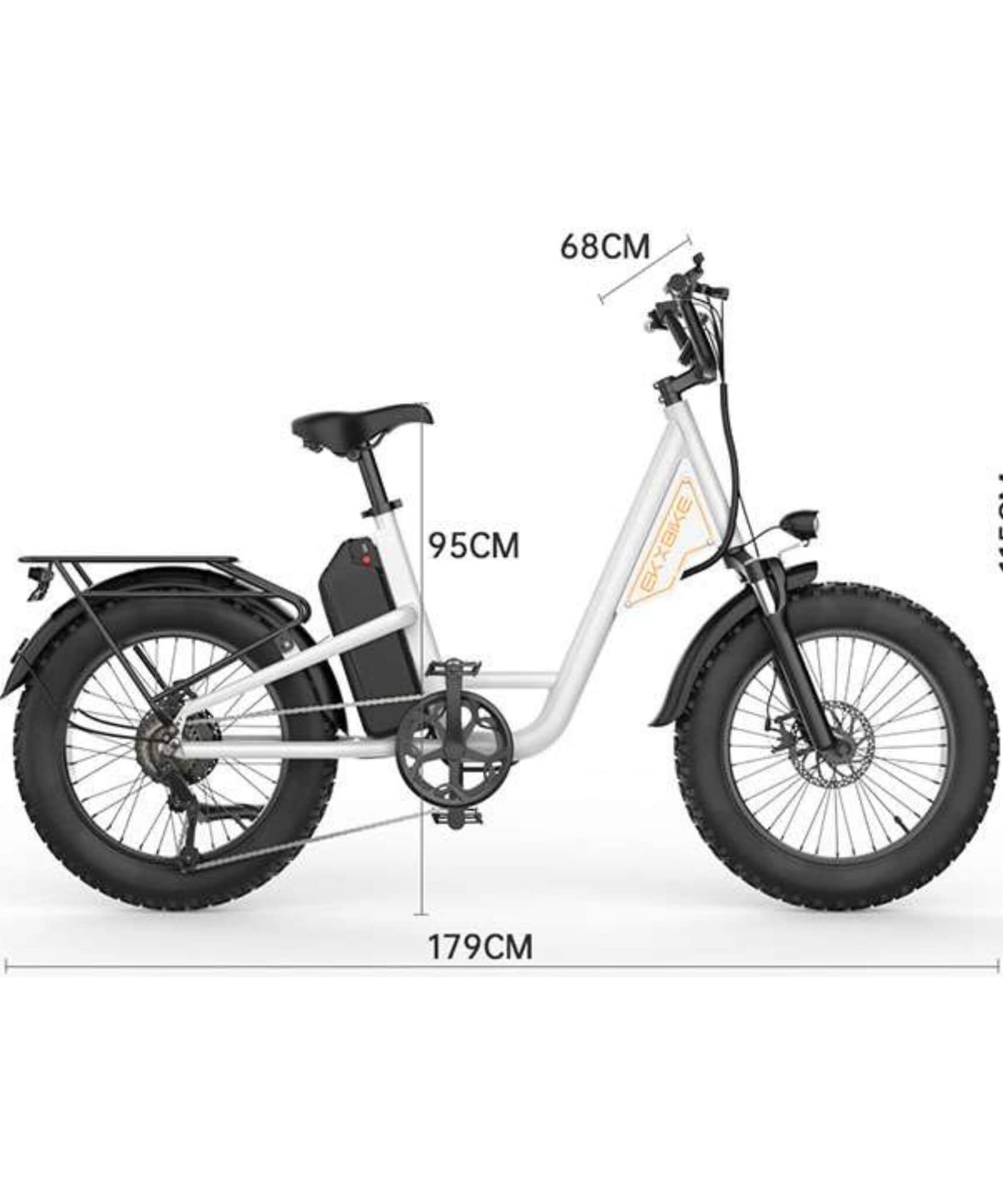EKX L1 1000W 48V/15.6AH Electric Mountain Fat Tire Bike, 20" (SAK27491)