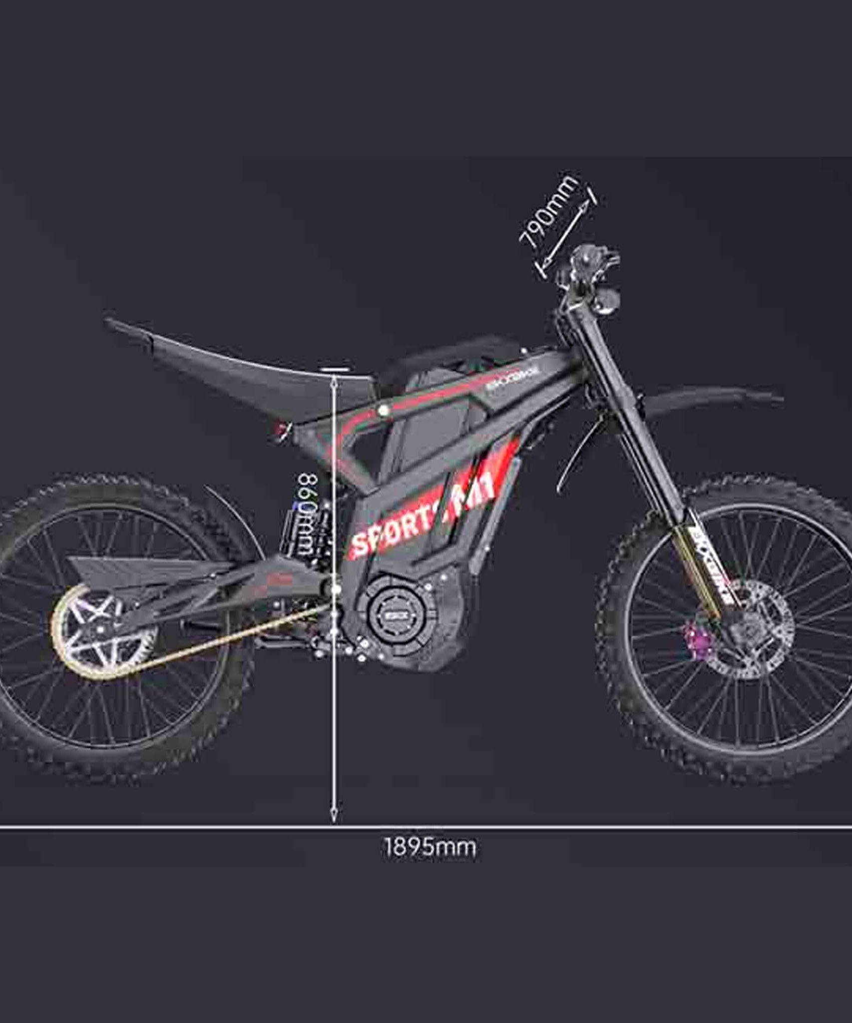 EKX M1 16.8KW 72V/50AH Premium Electric High-Strength Steel Pipe Off-Road Mountain Dirt Bike (SAK20957)