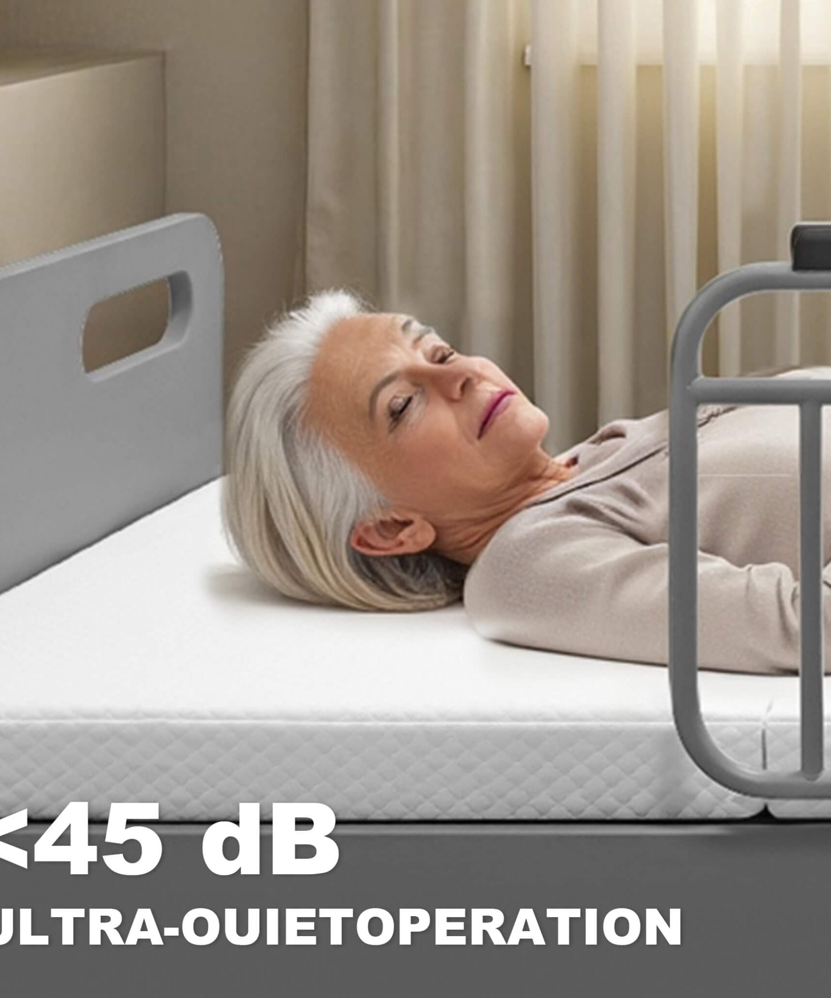 Electric Adjustable Hospital Bed With Remote Control And Memory Foam Mattress (SAK59613)