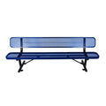 8FT Heavy-Duty Steel Bench With Backrest And Thermoplastic Coating (SAK23567)