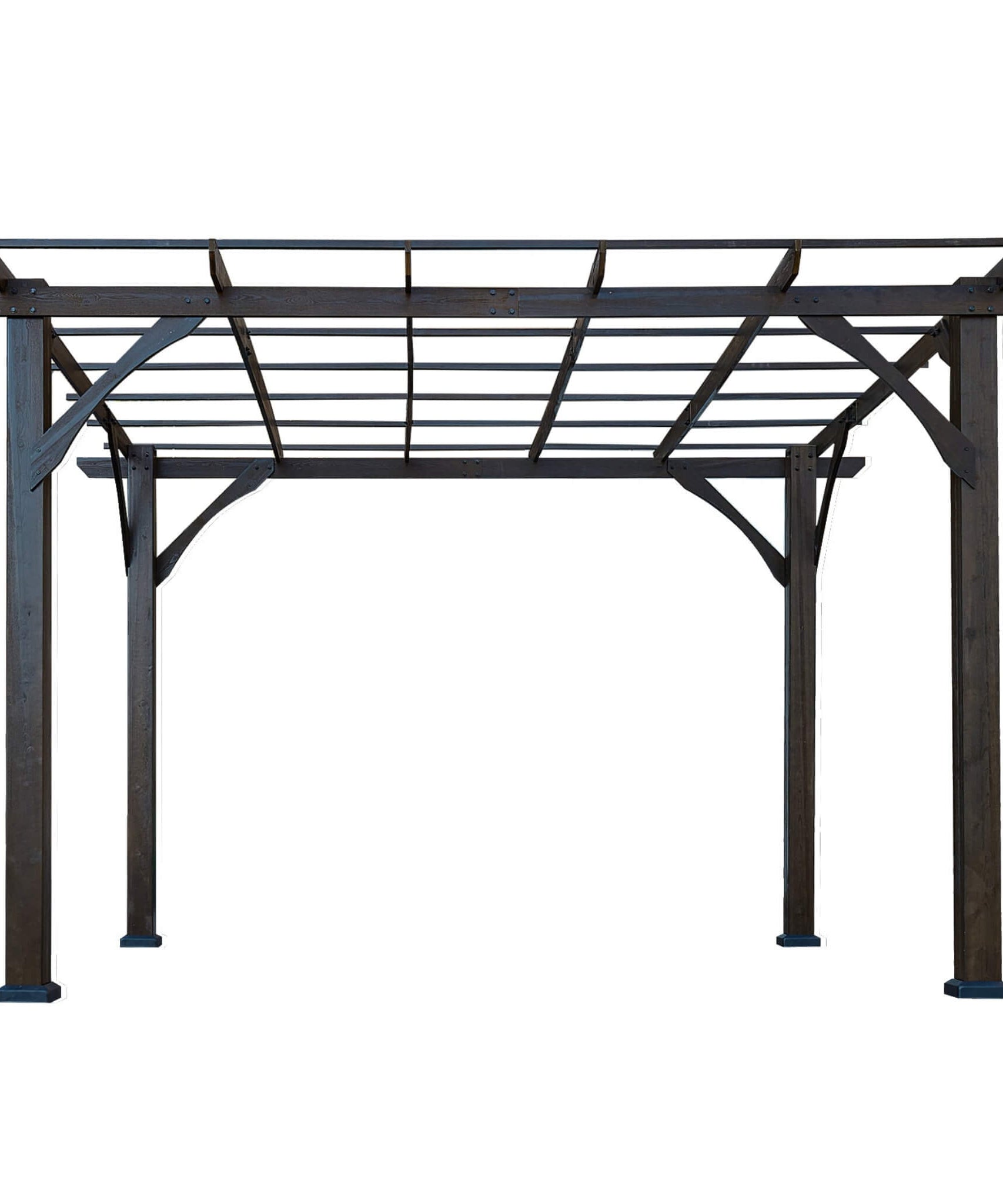 [10X12FT] Alora Premium Outdoor Brown Cedar Wood Pergola For Spacious Patios (SAK45639)