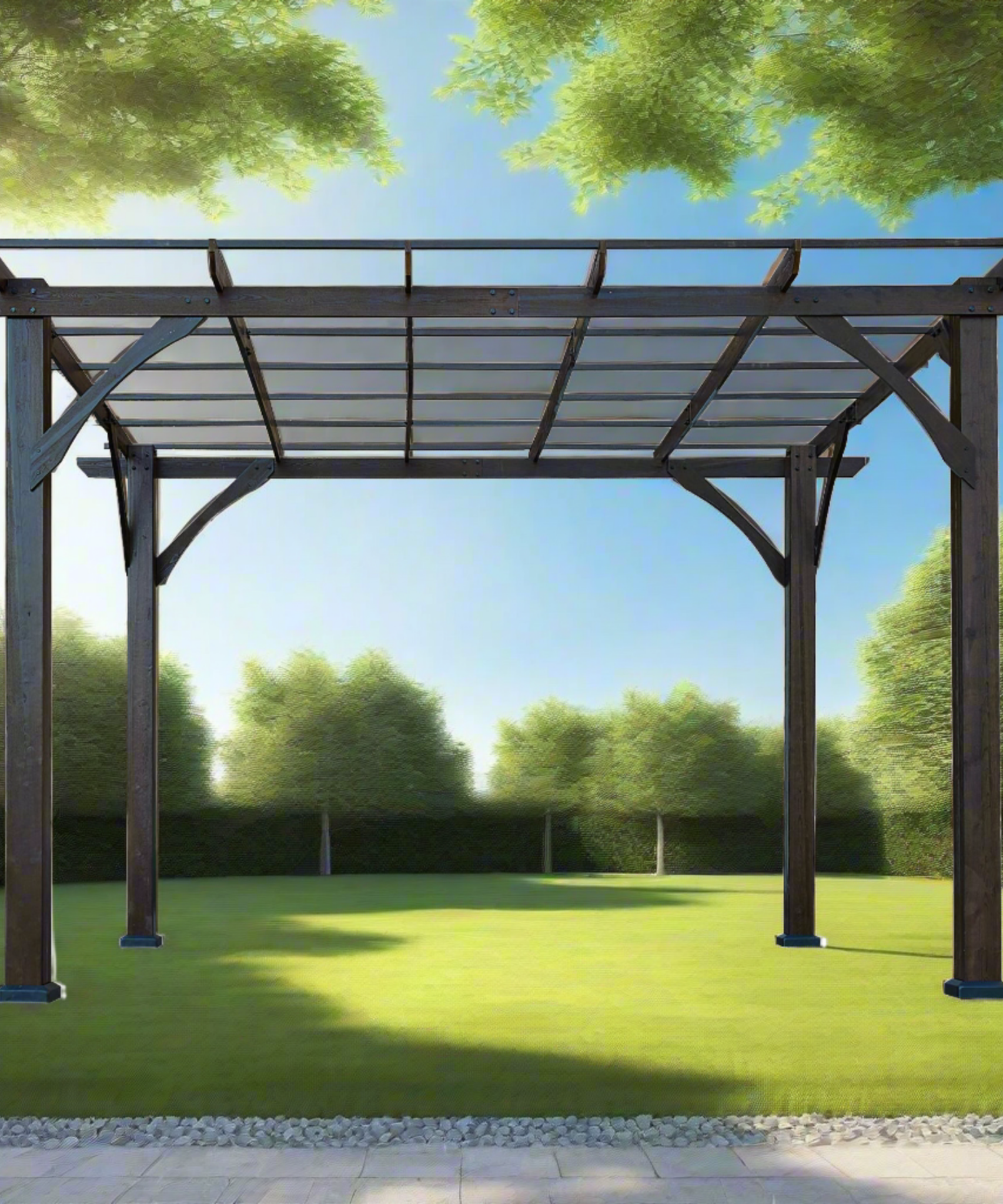 [10X12FT] Alora Premium Outdoor Brown Cedar Wood Pergola For Spacious Patios (SAK45639)