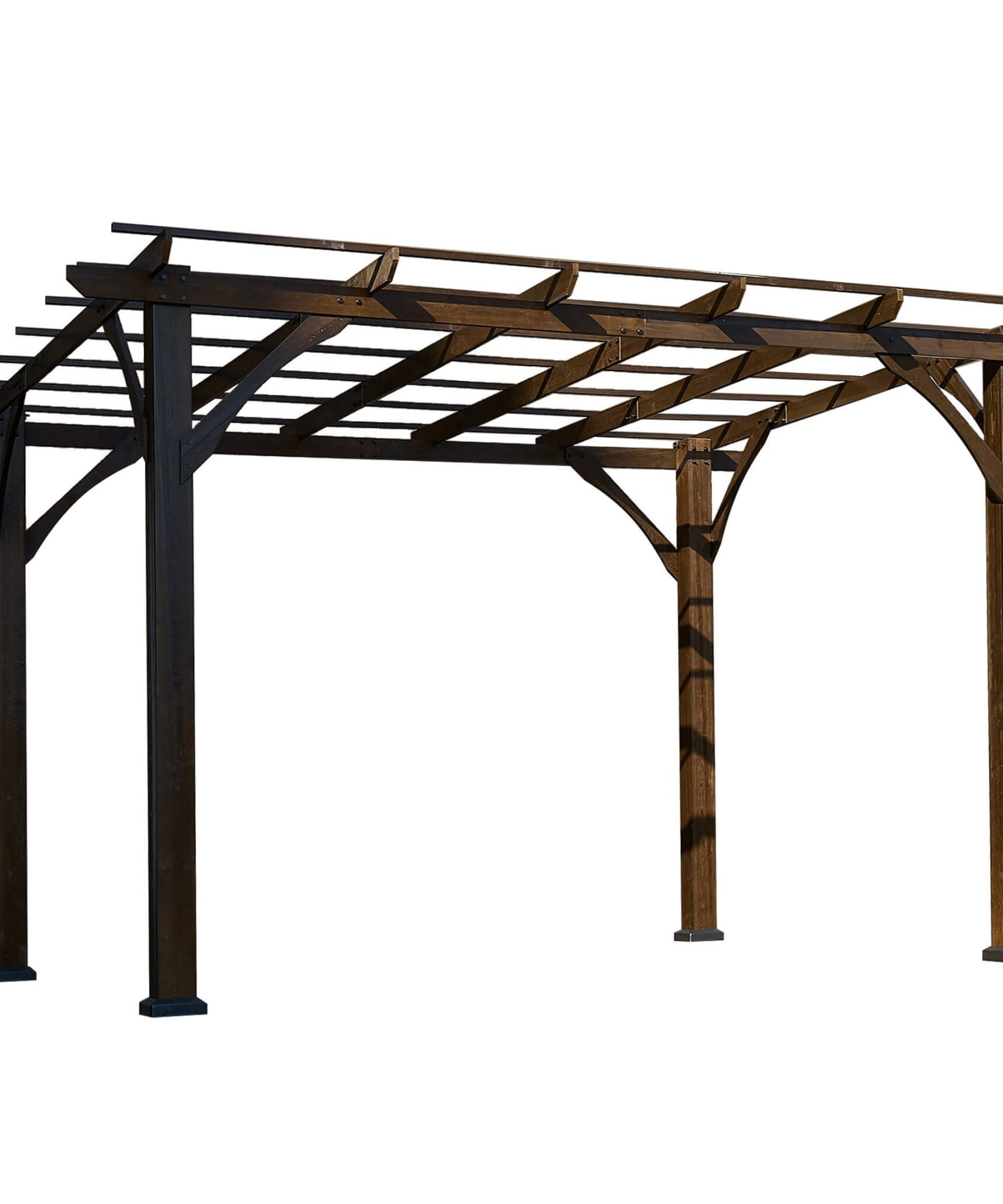 [10X12FT] Alora Premium Outdoor Brown Cedar Wood Pergola For Spacious Patios (SAK45639)