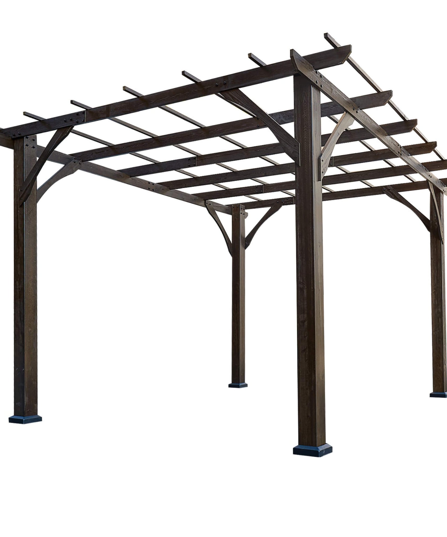 [10X12FT] Alora Premium Outdoor Brown Cedar Wood Pergola For Spacious Patios (SAK45639)