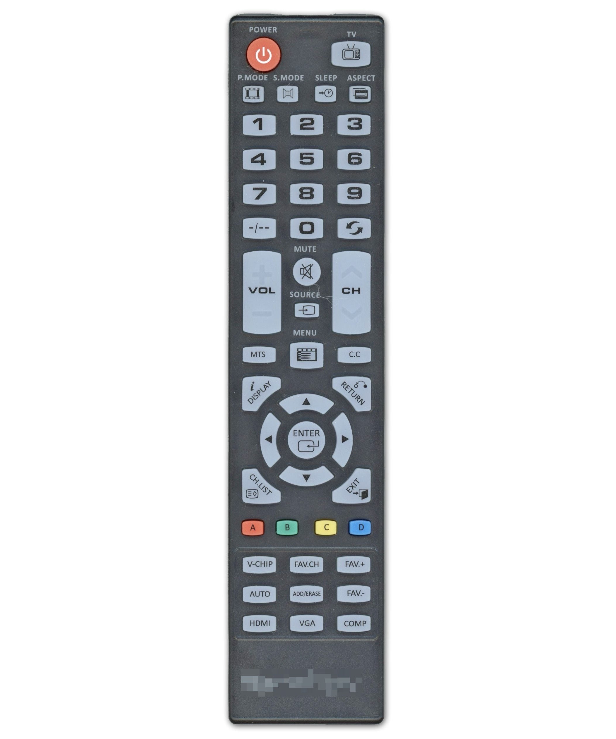 Element BFV3001 3.0 TV Remote Control