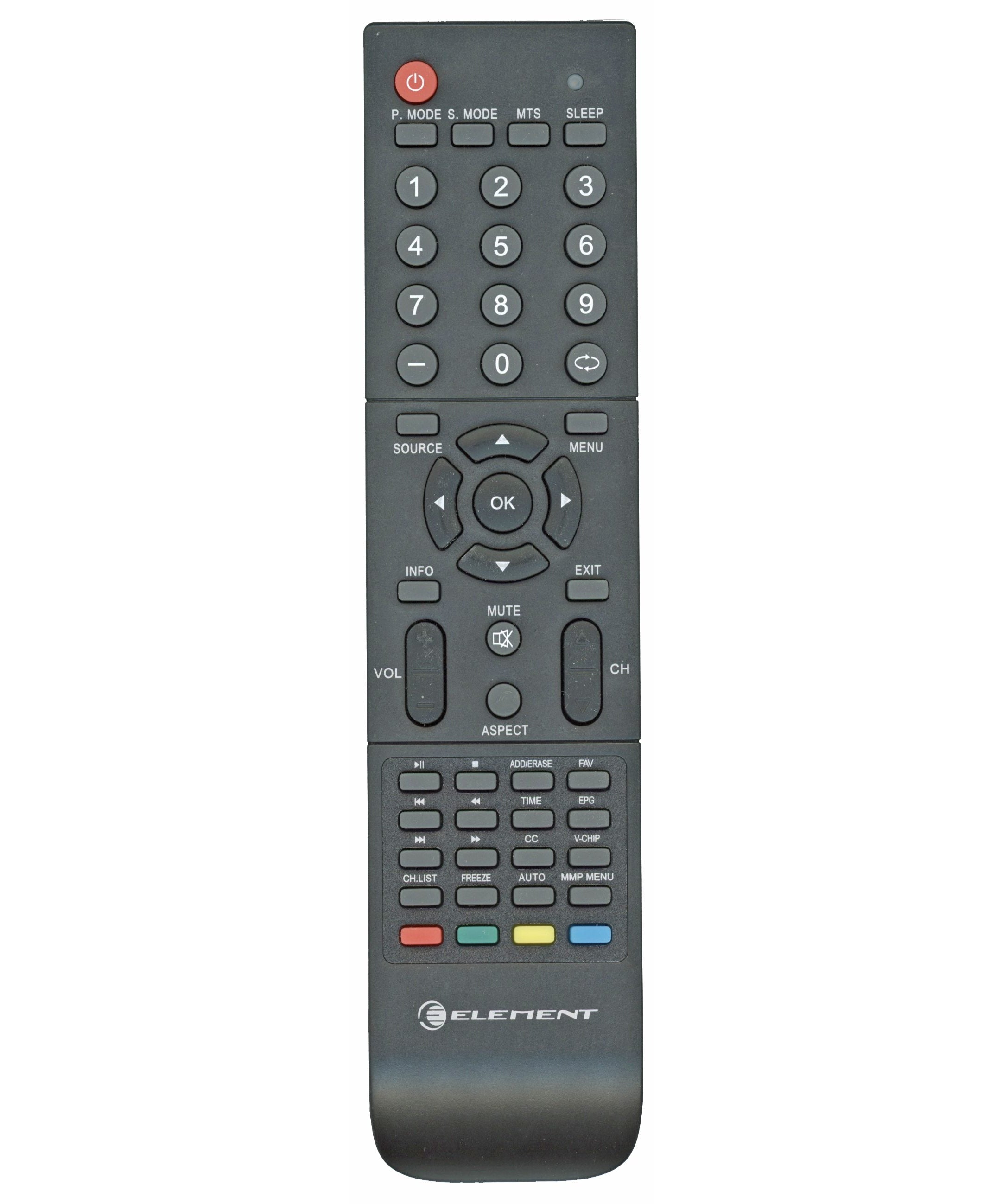 Element L14000000632 TV and TV/DVD COMBO Remote Control - L14000000632