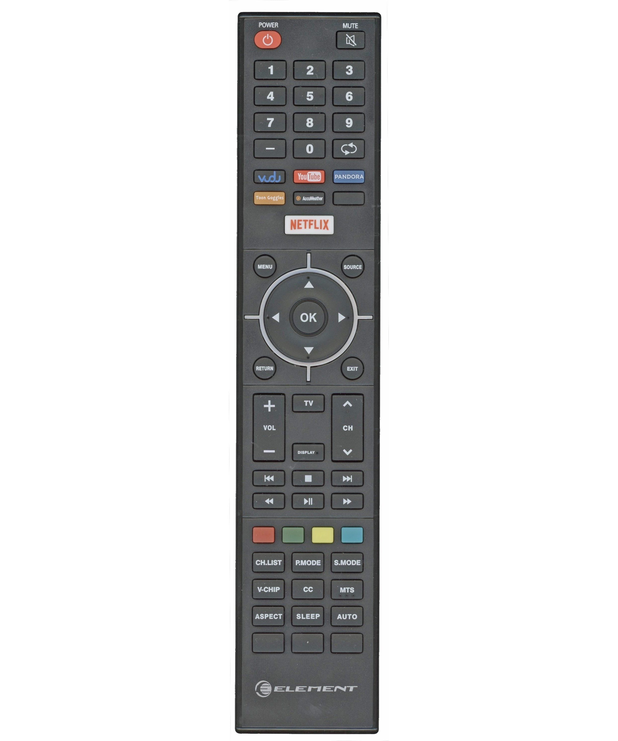 Element XHY355 TV Remote Control