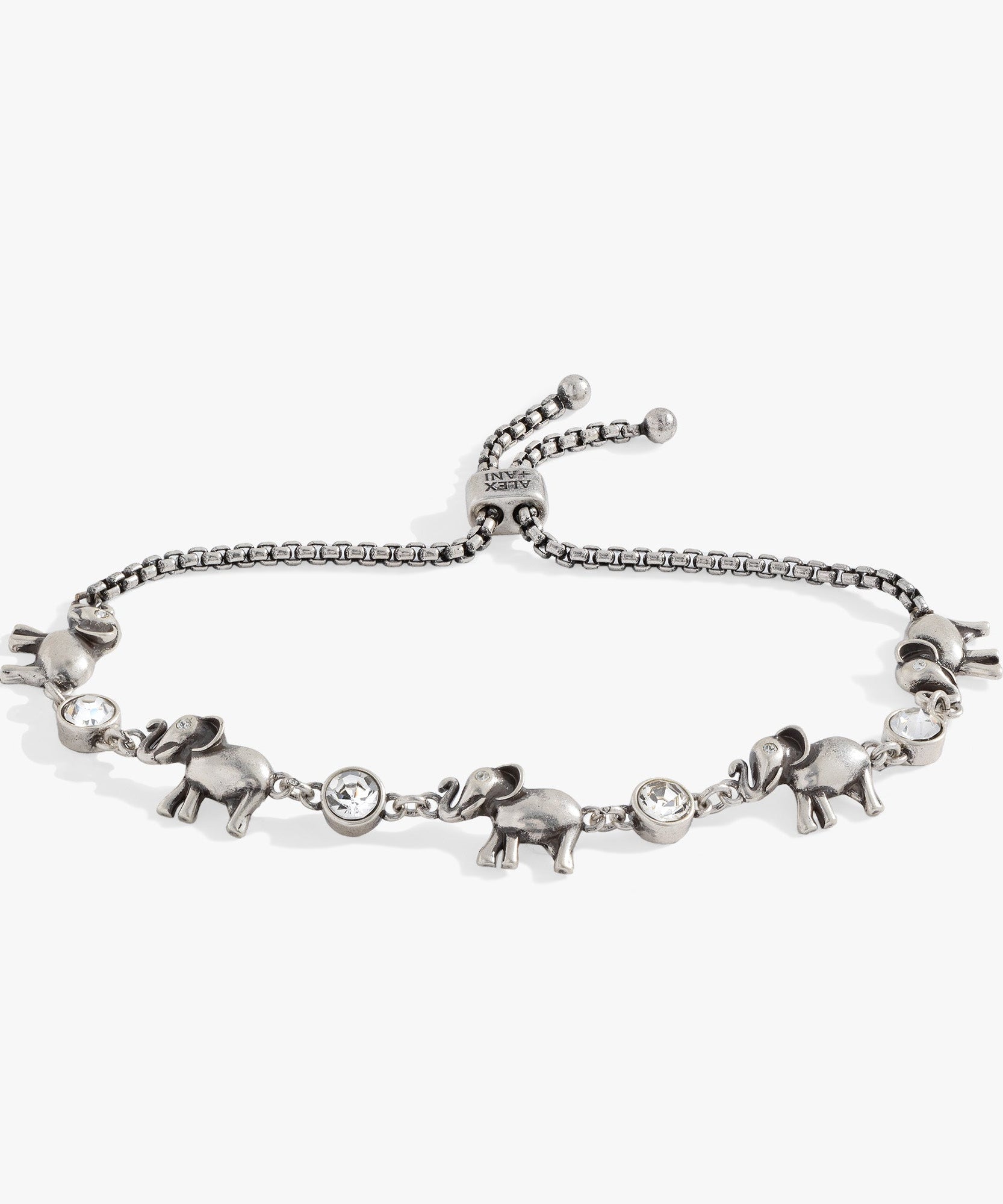 Elephant Crystal Bolo Bracelet