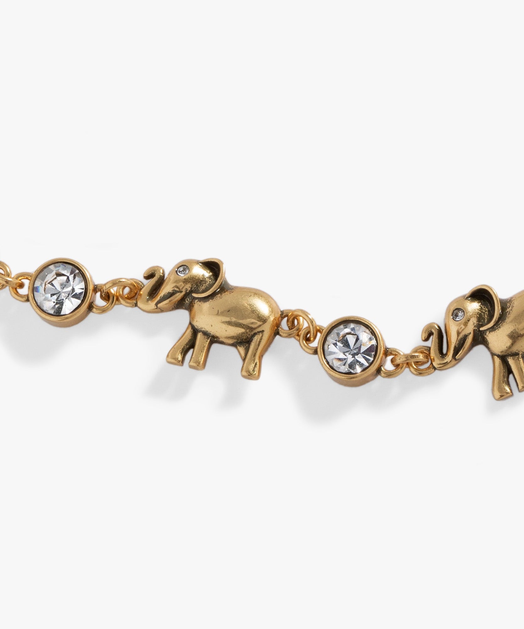 Elephant Crystal Bolo Bracelet