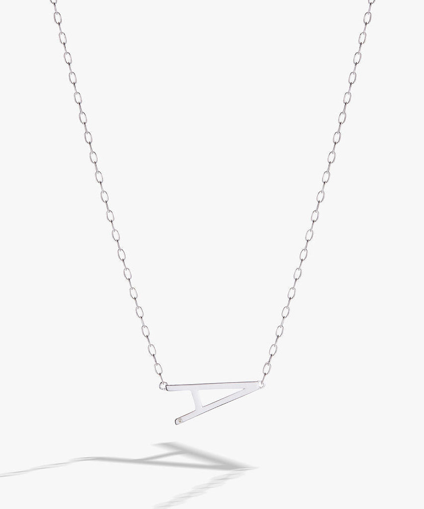 Initial A Precious Elongated Necklace