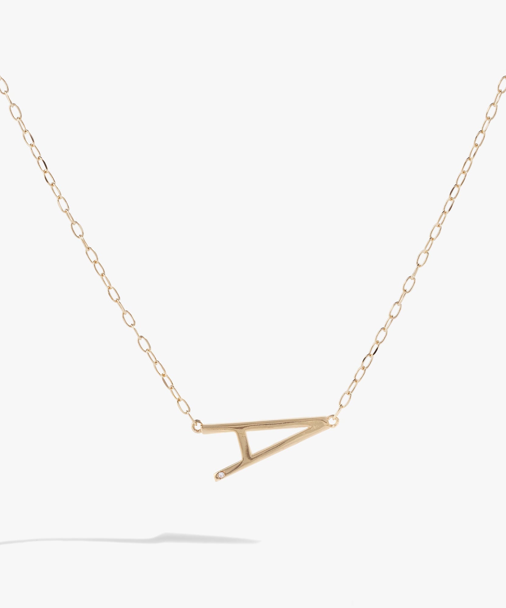 Initial A Precious Elongated Necklace