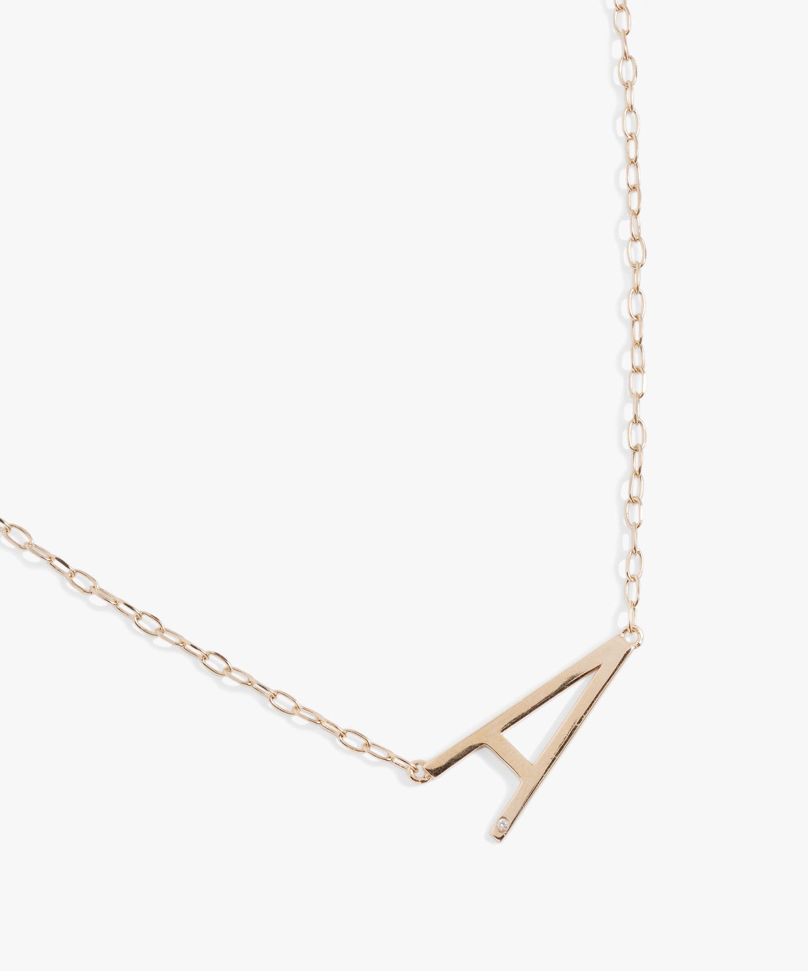 Initial A Precious Elongated Necklace