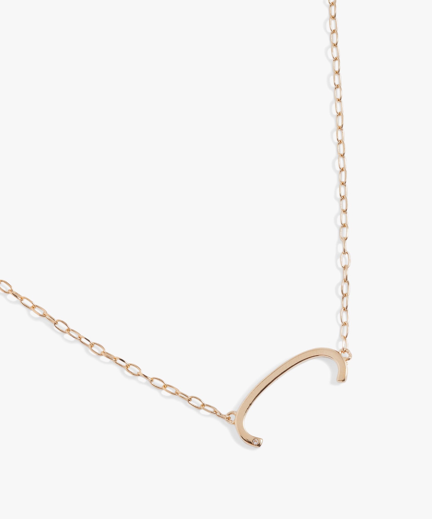 Initial C Precious Elongated Necklace